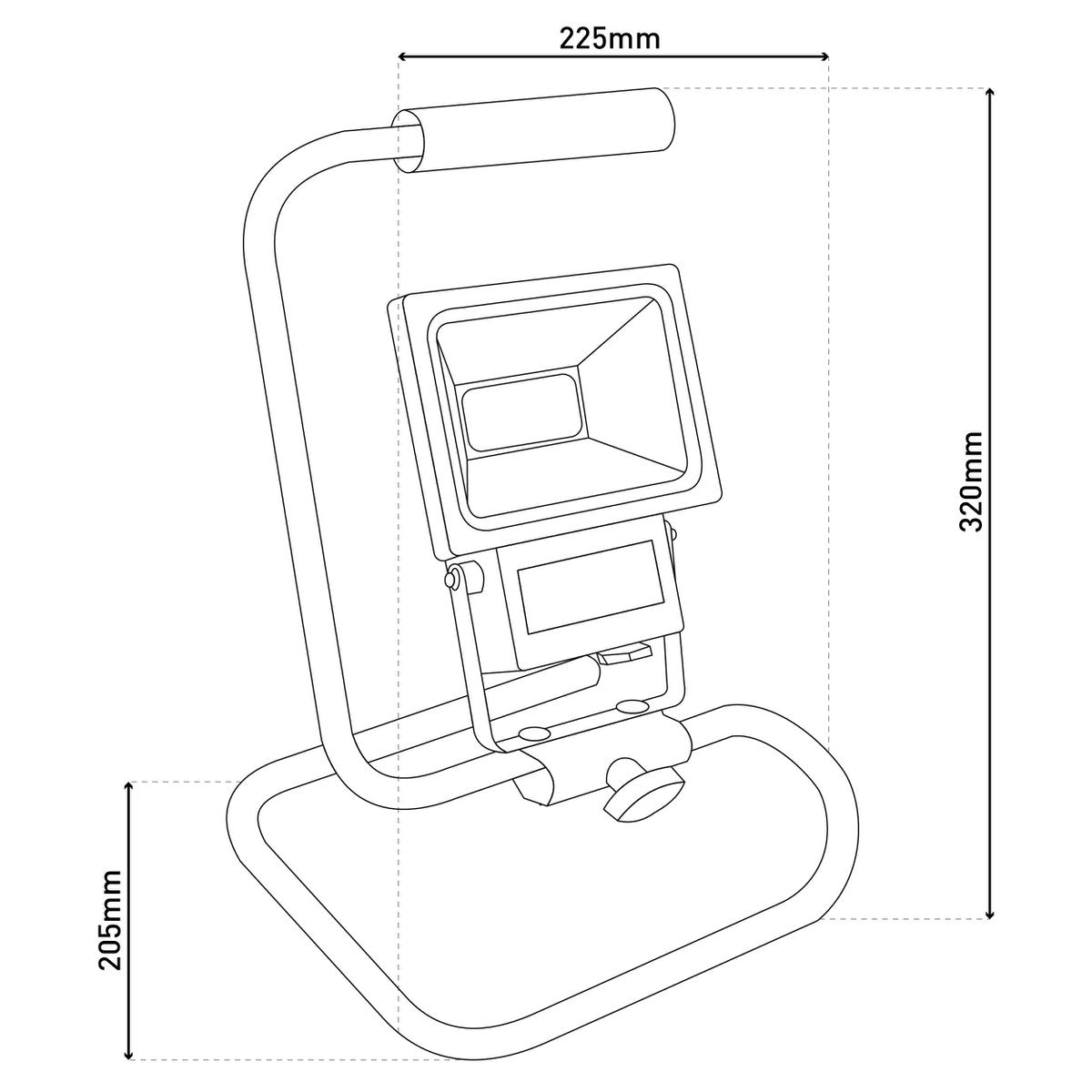LED Outer Light "Baro" gemaakt van metaal en glas in het zwart, met geïntegreerde LED