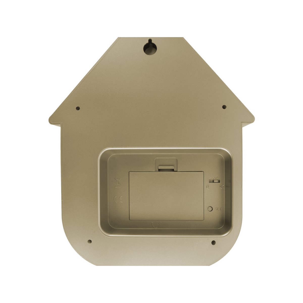 Wandklok Modern Koekoek Metallic