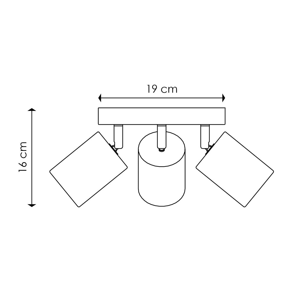 Home Sweet Home LED Opbouwspot Kurk 3 - dimbaar - Rond - zwart