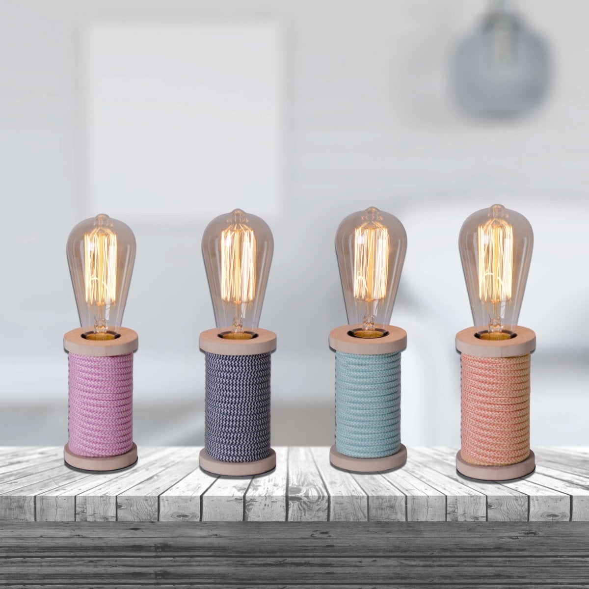 LED -tafellamp "Max" inclusief lamp zwart/wit H: 12 cm