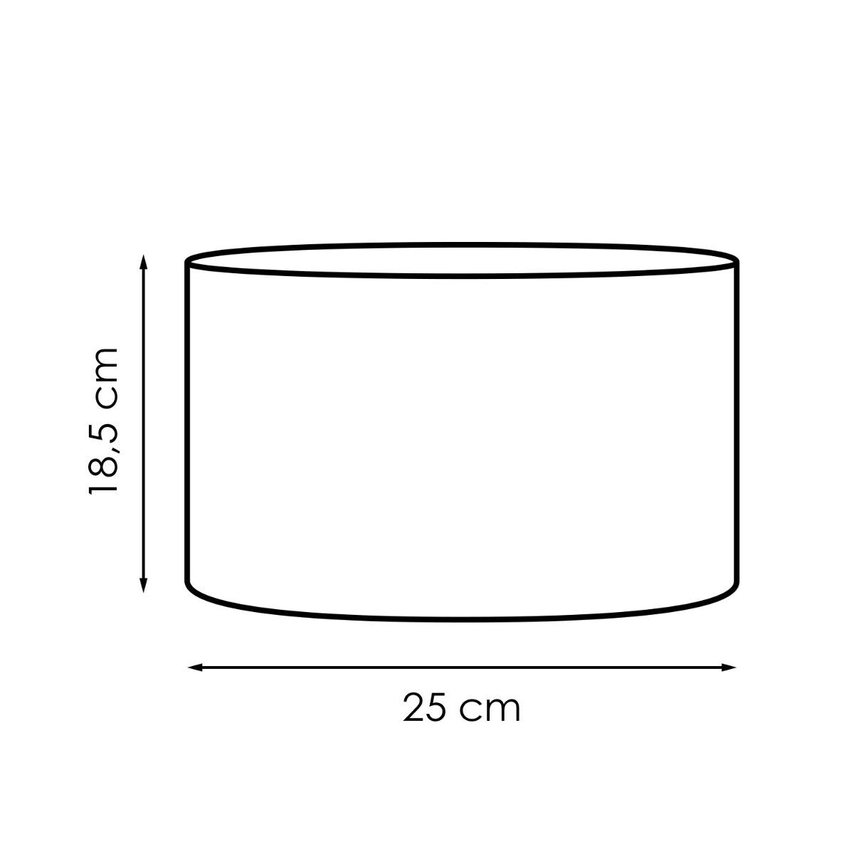 Home Sweet Home Lampenkap Canvas antraciet - B:25xD:25xH:19cm