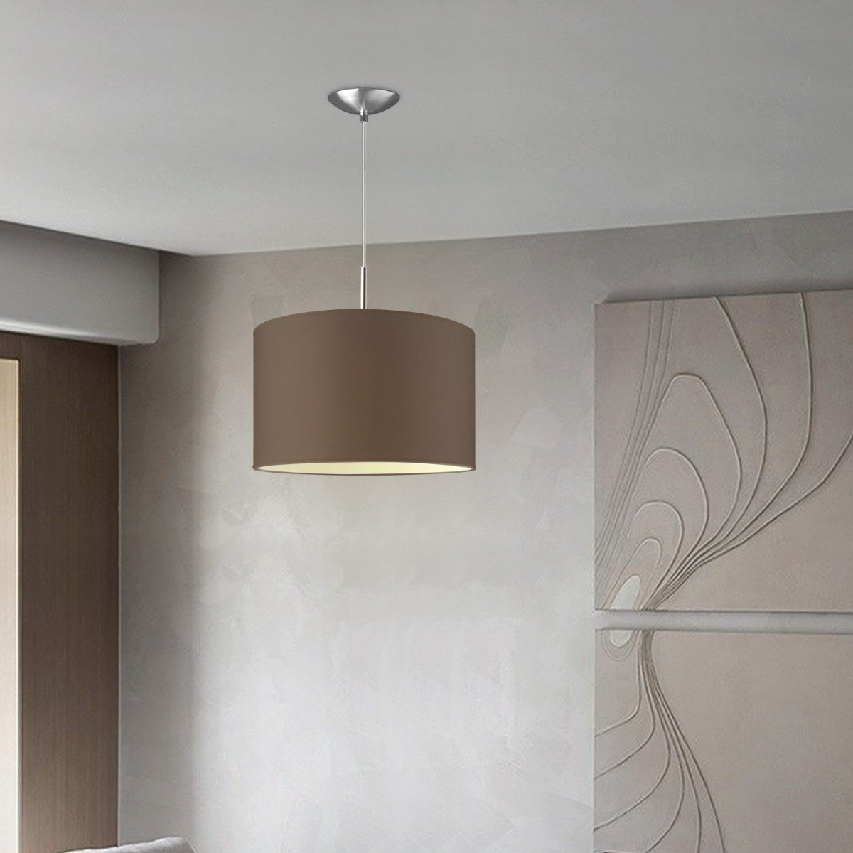 Home Sweet Home hanglamp Tube Deluxe, E27, taupe, 35cm