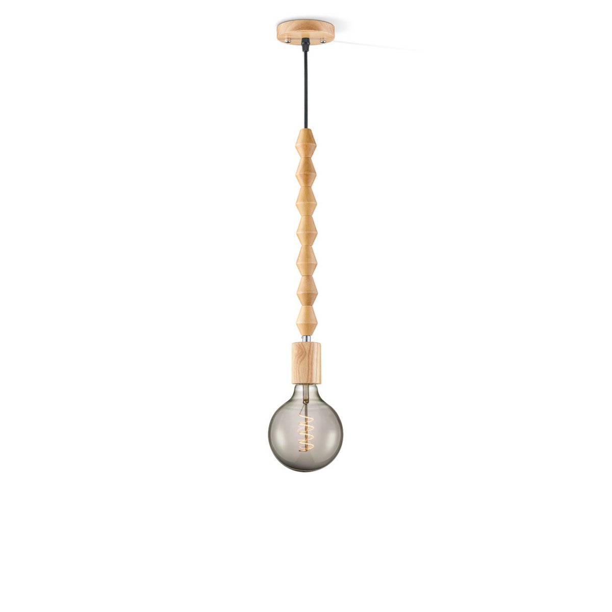 Home Sweet Home hanglamp Dana Spiraal - LED G125 -dimbaar E27 rook