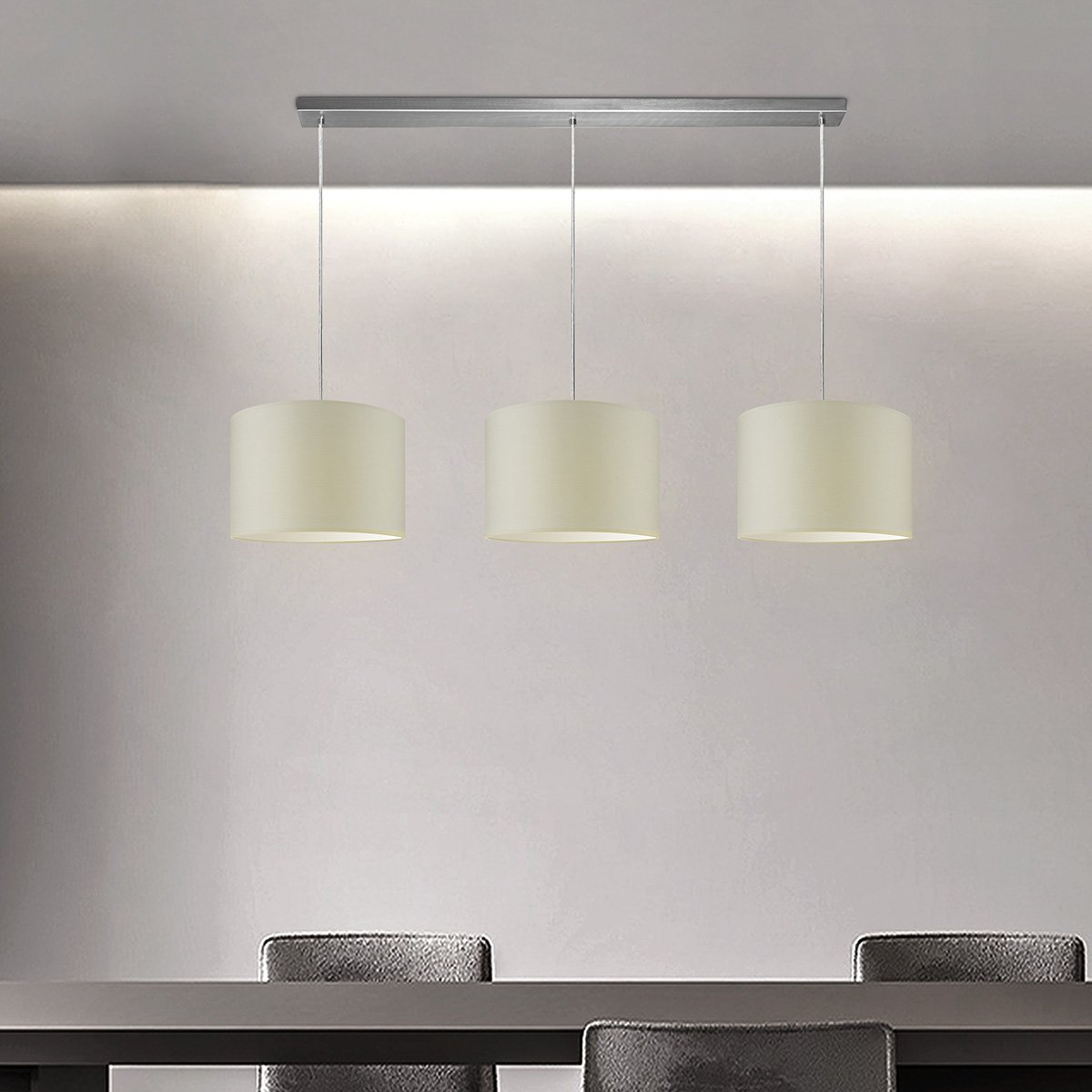 Home Sweet Home hanglamp Beam 3 98/9.5/15-100cm - Geborsteld staal