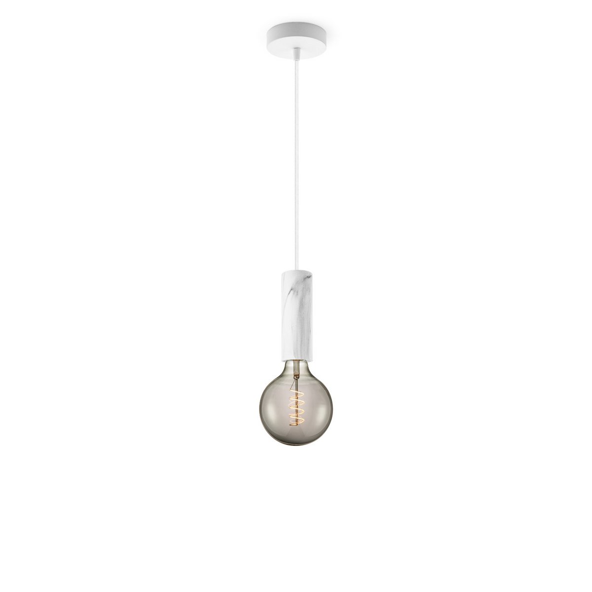 Home Sweet Home hanglamp Marmer Saga Spiraal - G125 - dimbaar E27 rook
