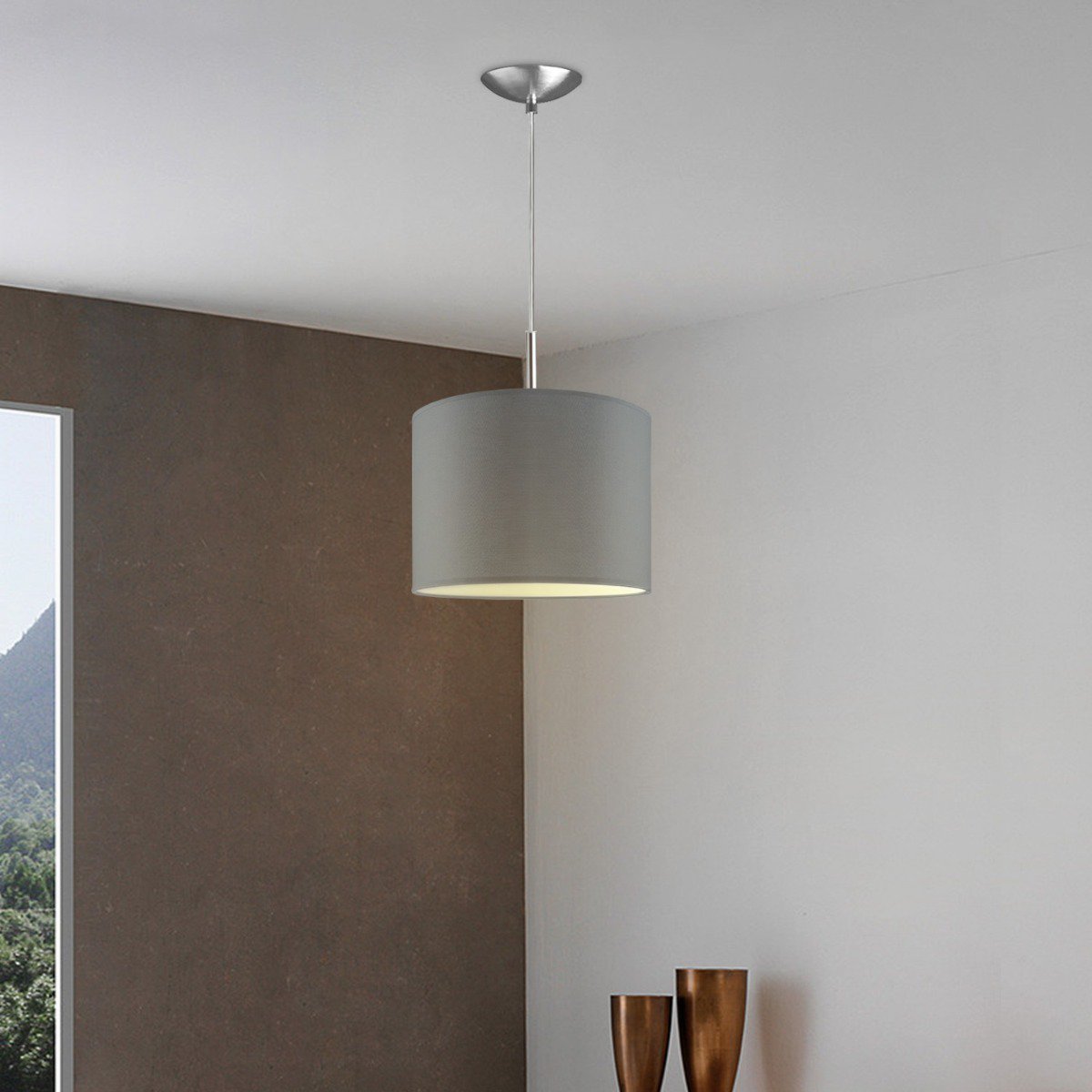 Home Sweet Home hanglamp Tube Deluxe, E27, grijs, 25cm