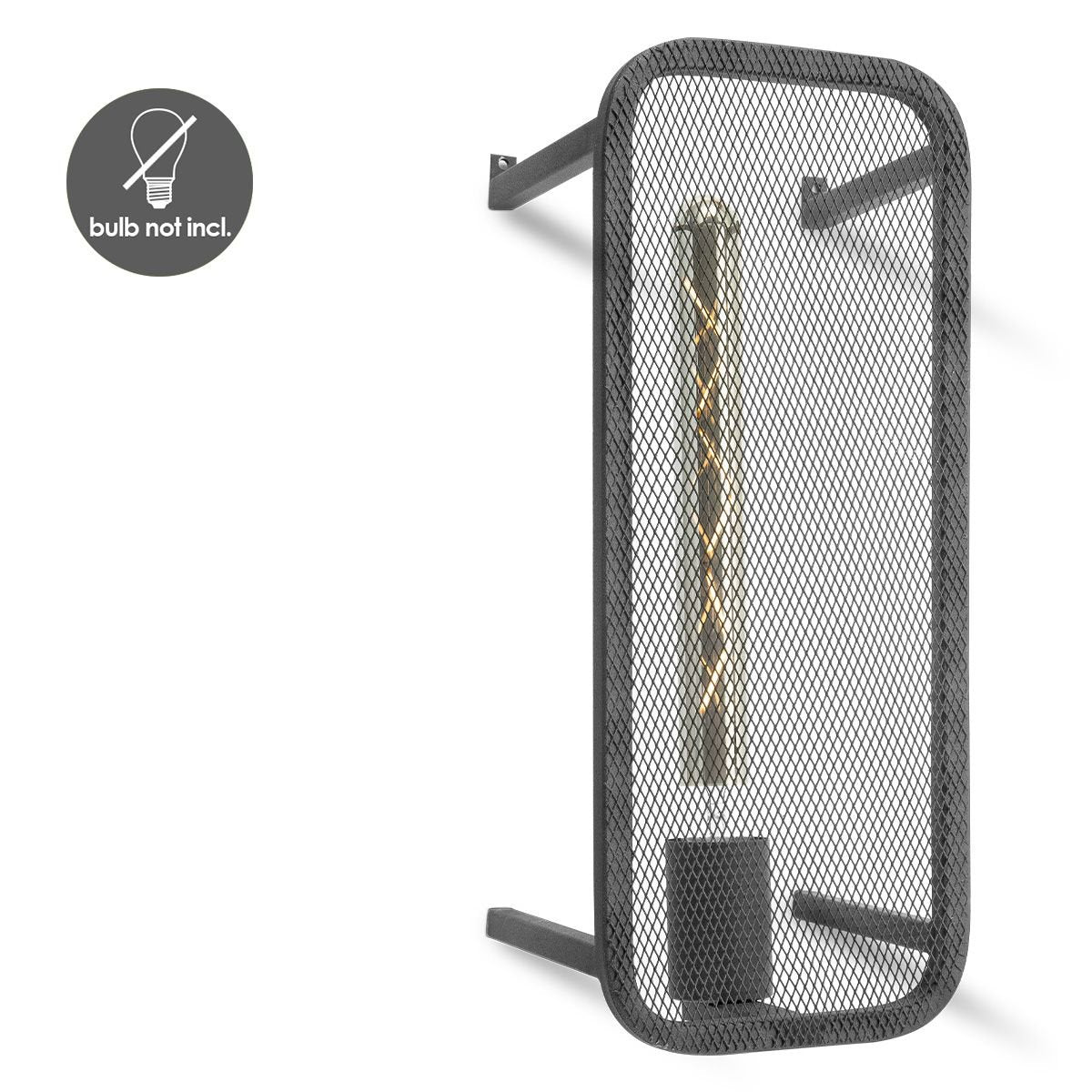 Home Sweet Home Moderne Wandlamp Weave | 15/15/38cm | Zwart | E27