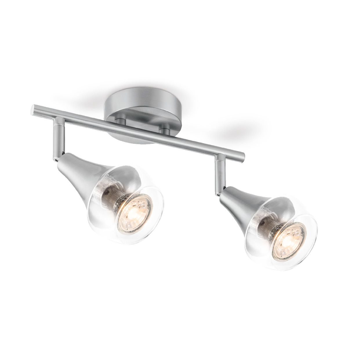 Home Sweet Home LED Opbouwspot Vaya 2 - incl. dimbare LED lamp - staal