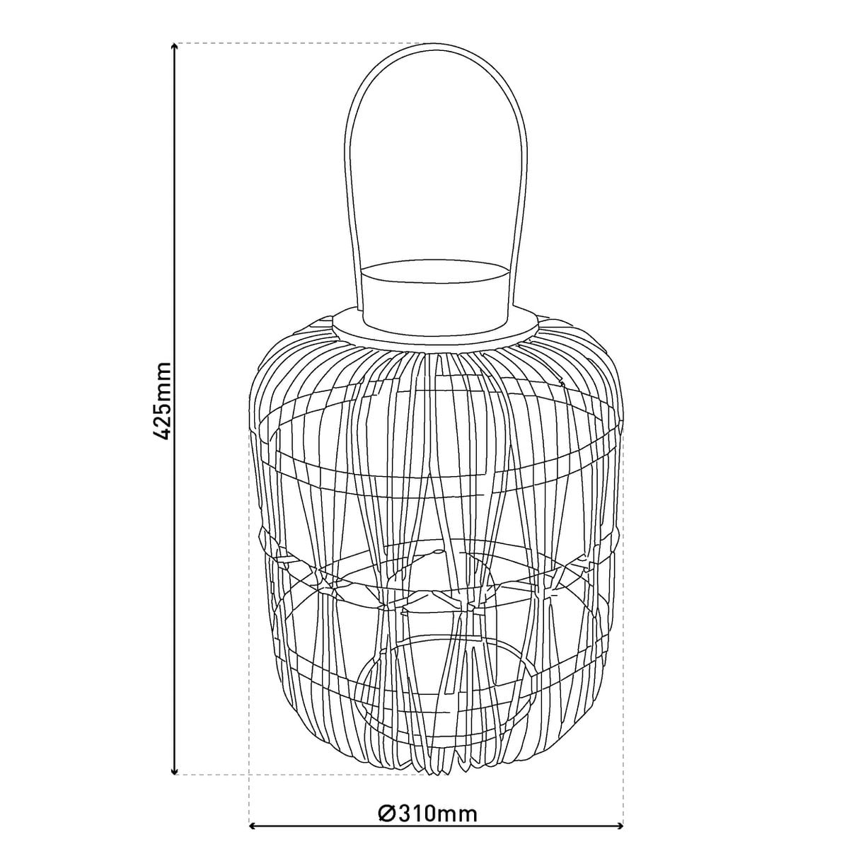 LED Decol Light "Korbinian" H: 42,5 cm