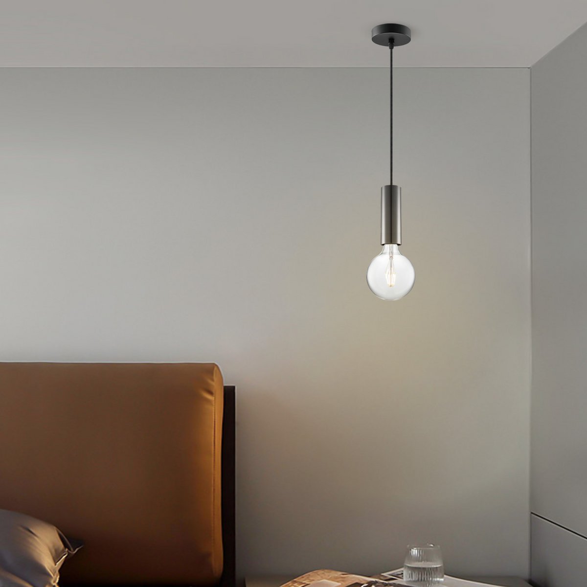 Home Sweet Home hanglamp zwart Saga - G180 - dimbaar E27 helder