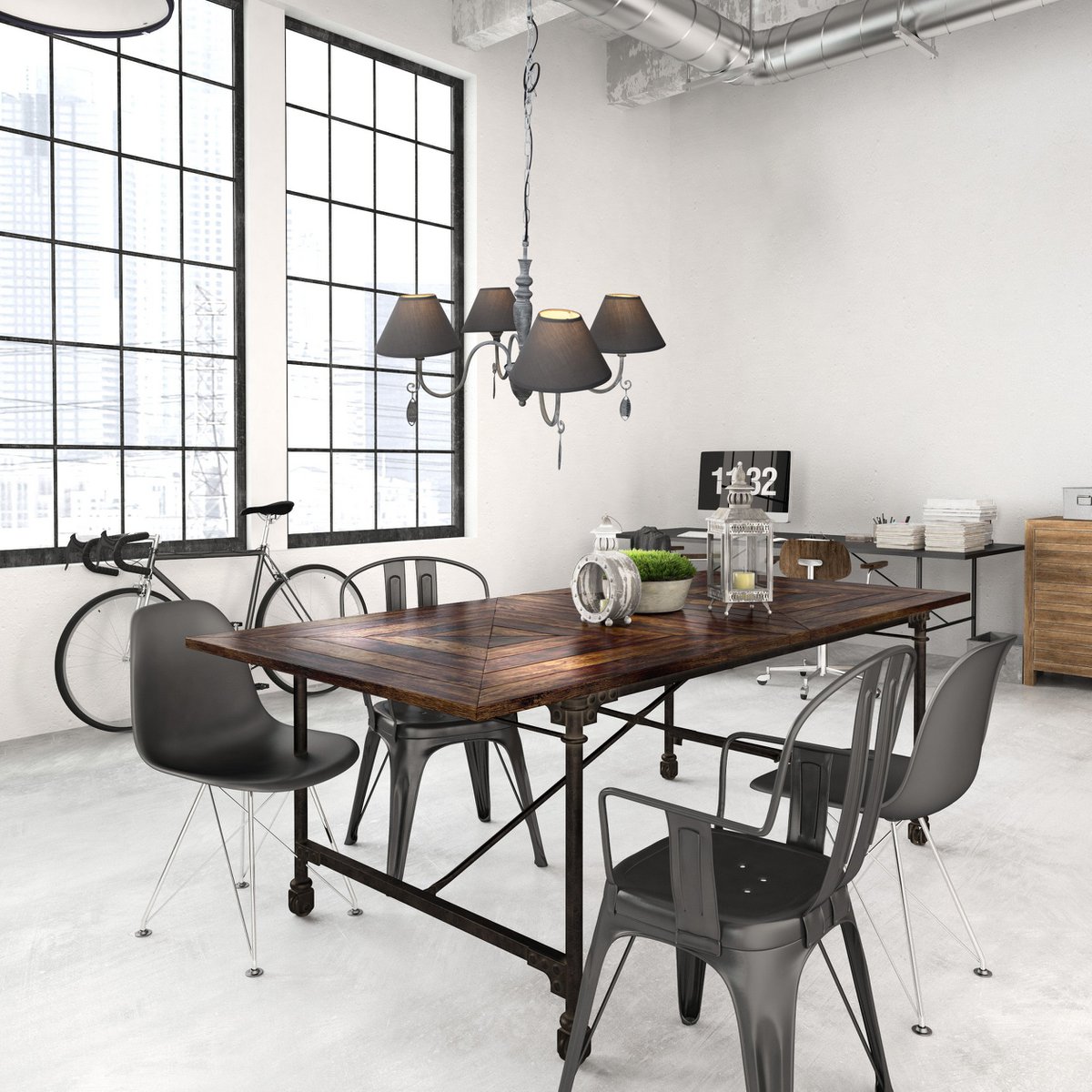 Deco kroon zwart d: 55cm "Castellum"