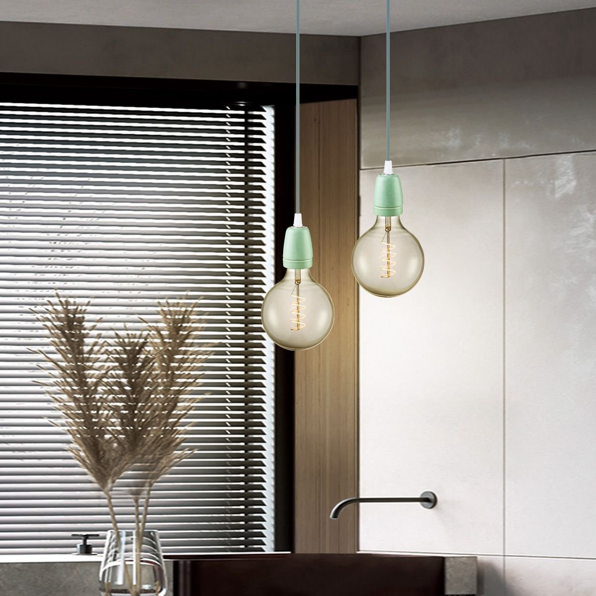 Home Sweet Home Posh E27 fitting porselein groen