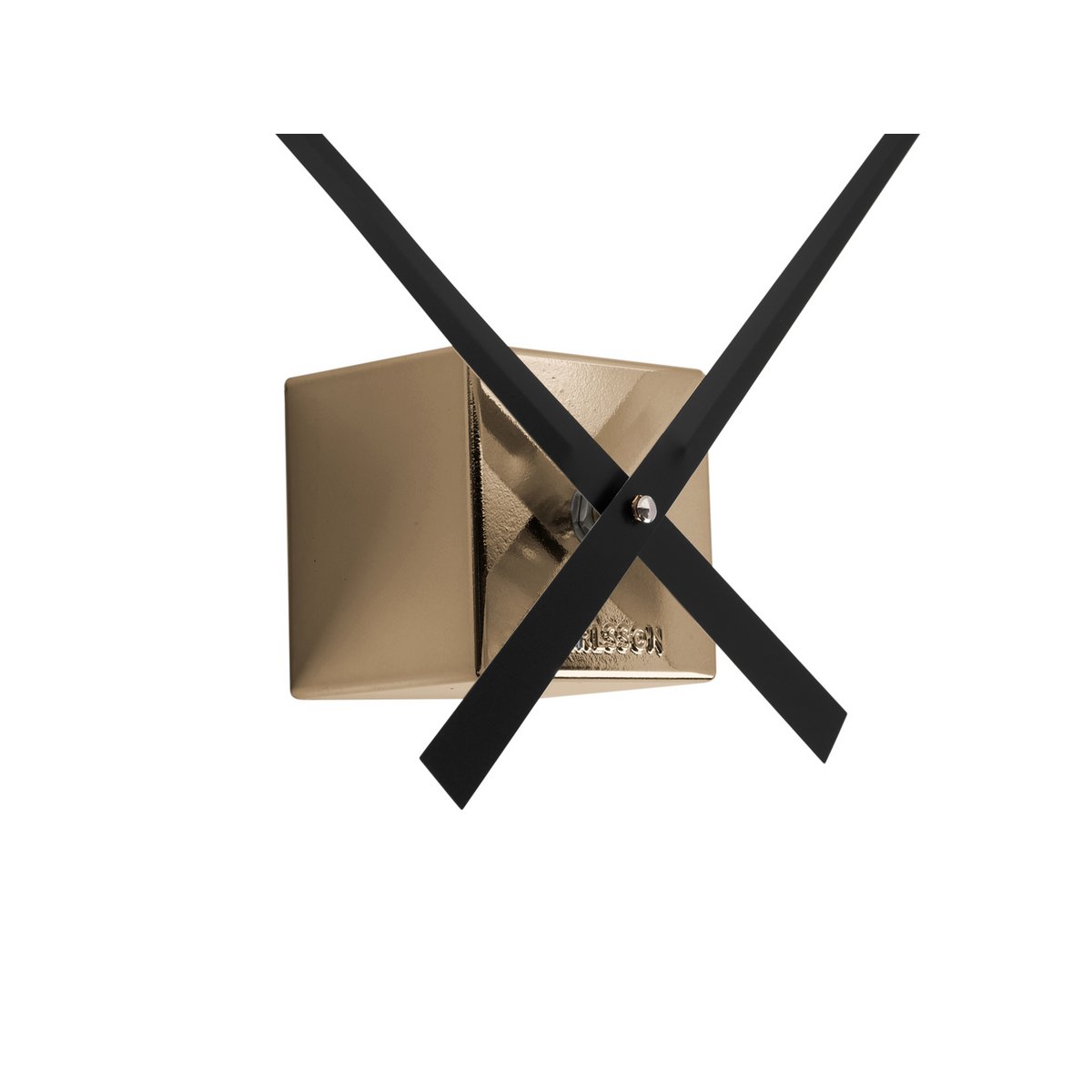 Wandklok DIY Kubiek Metallic