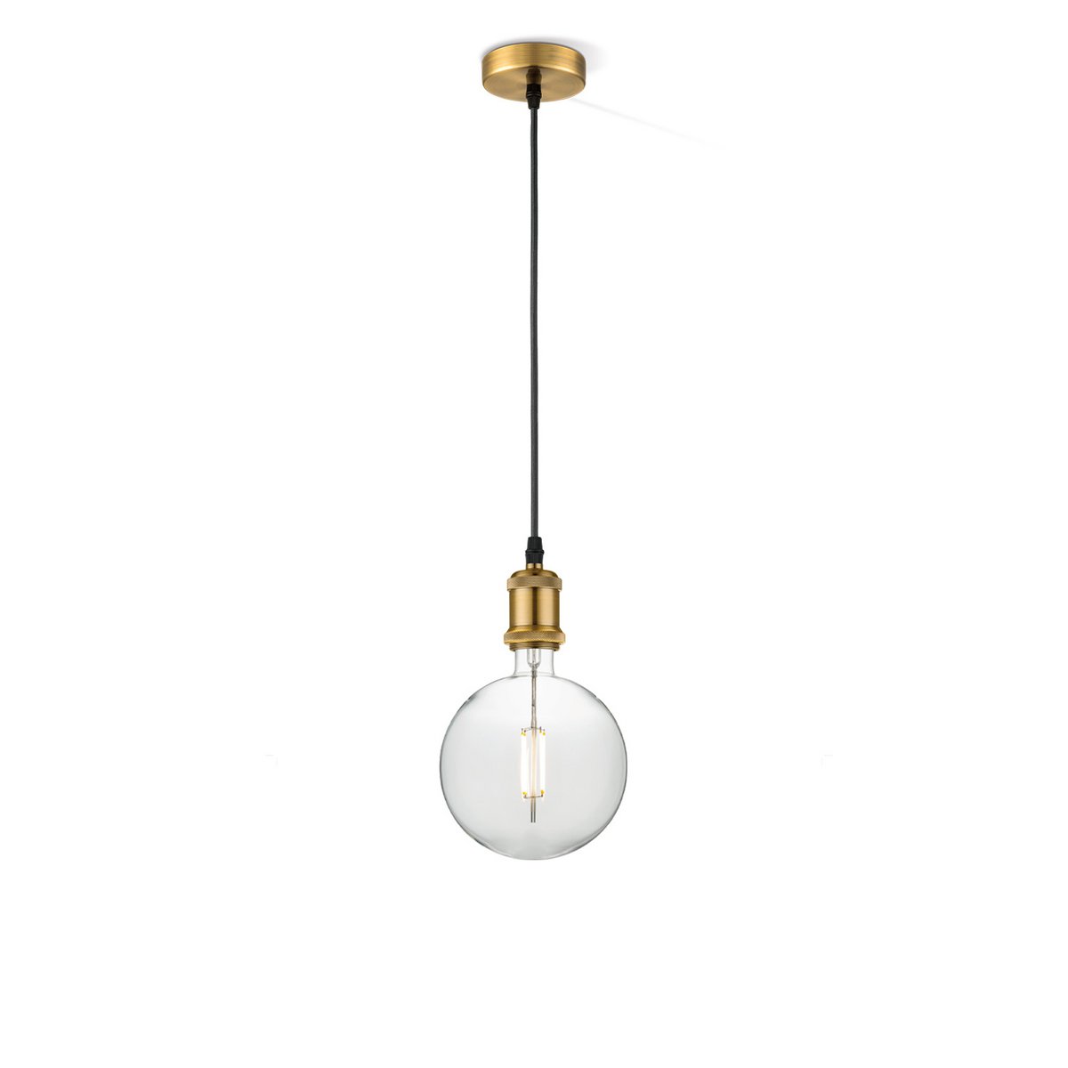 Home Sweet Home hanglamp vintage Globe - G125 - dimbaar E27 helder