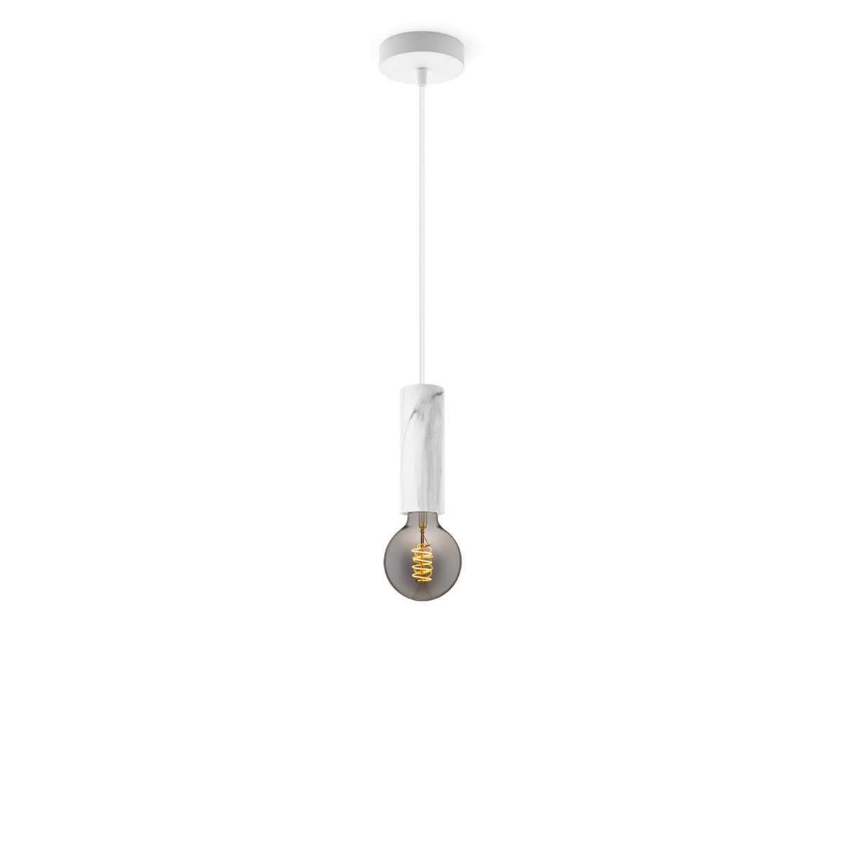 Home Sweet Home hanglamp Marmer Saga - G125 - dimbaar E27 rook