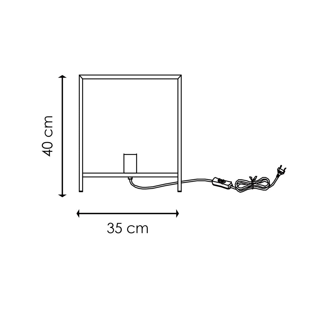 Home Sweet Home Moderne tafellamp Kaso - Zwart - 35x35x40cm