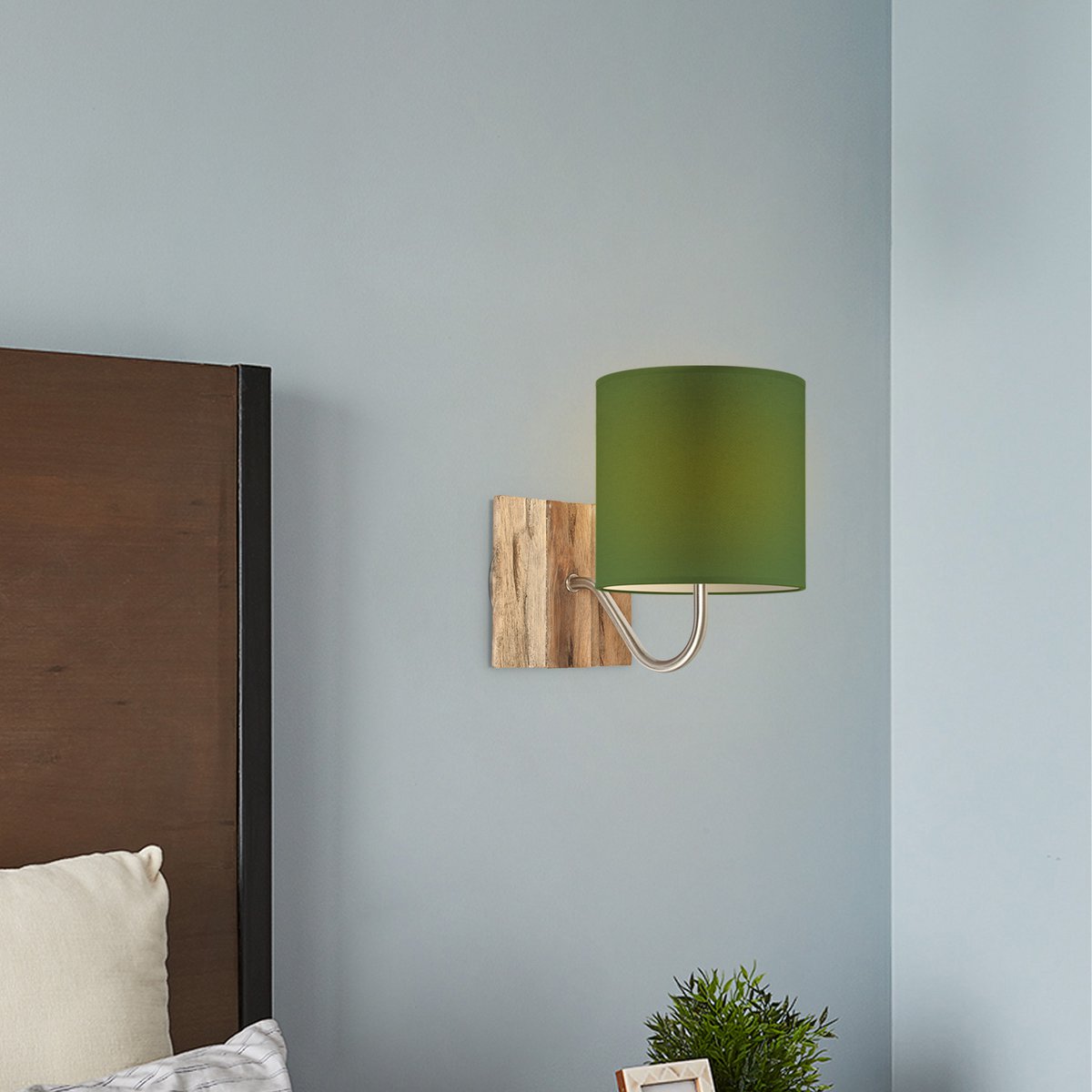 Home Sweet Home Wandlamp - Drift E27 Lampenkap groen 16cm