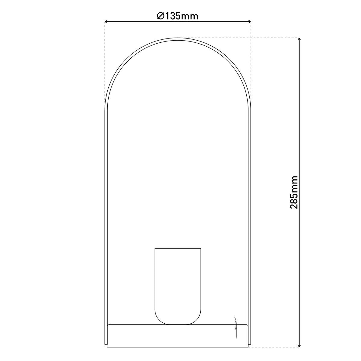 Metalen tafellamp "Faro" h: 28.5cm zwart