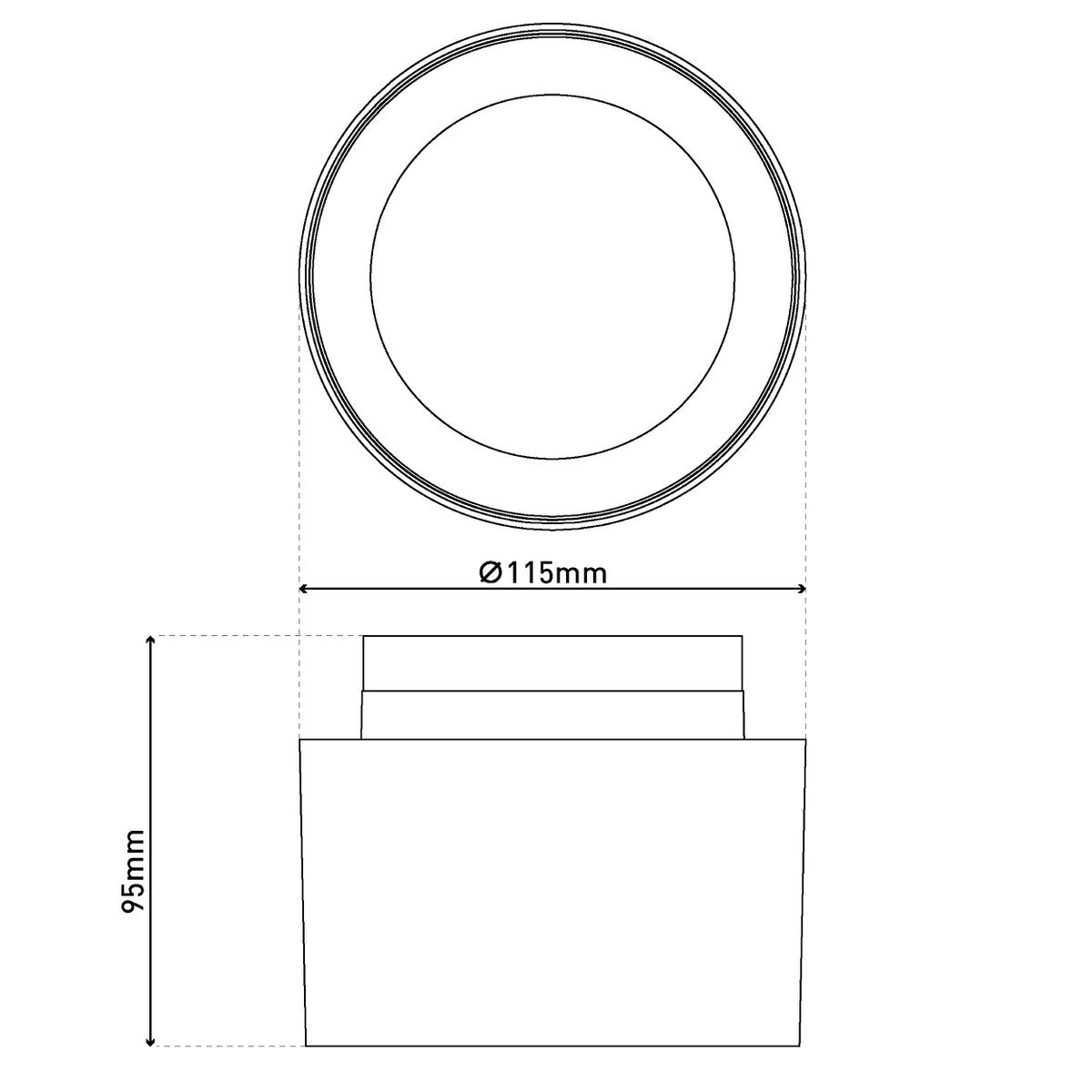 LED Spot D: 11,5 cm witte "Trimes"