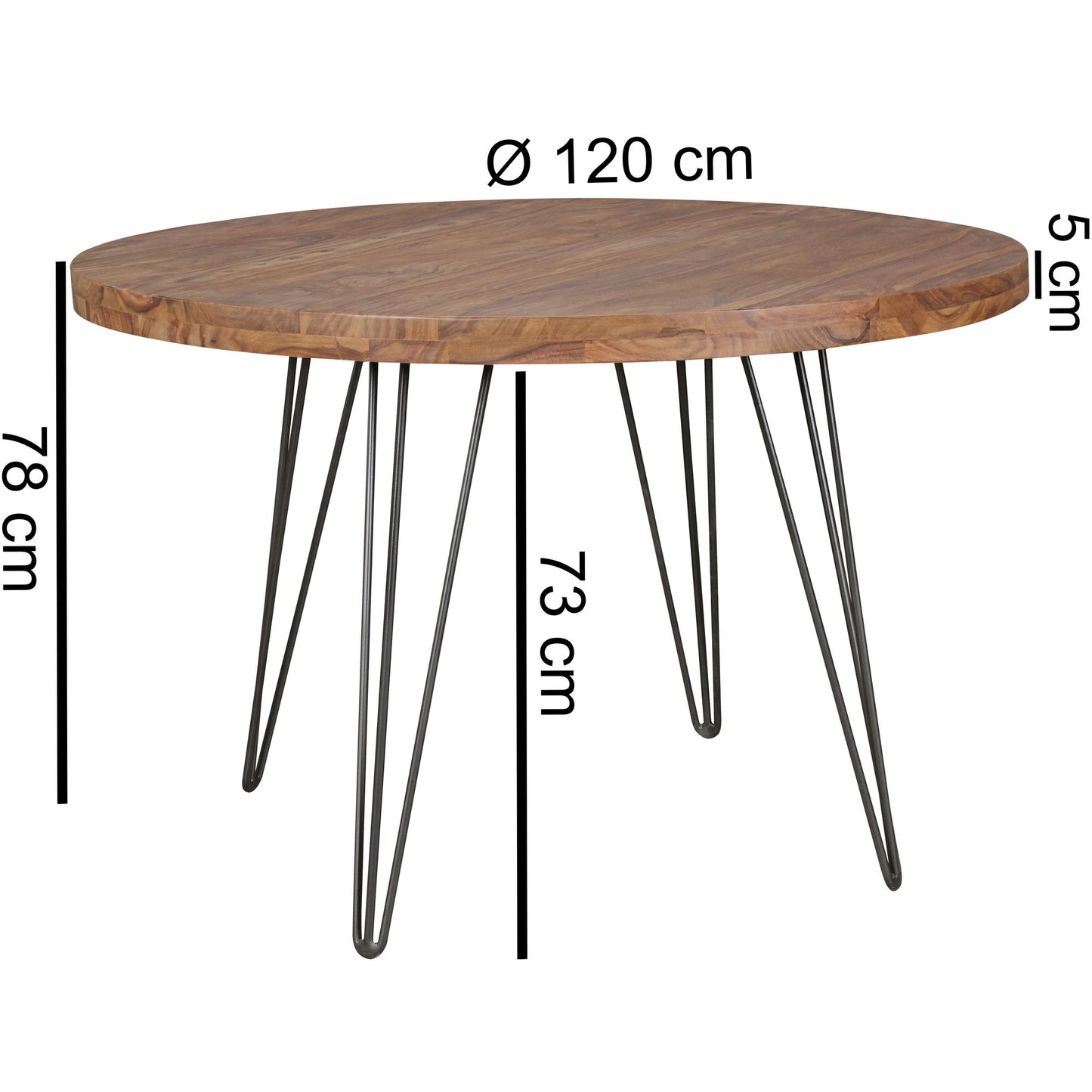 Eetkamertafel Rondo Sheesham