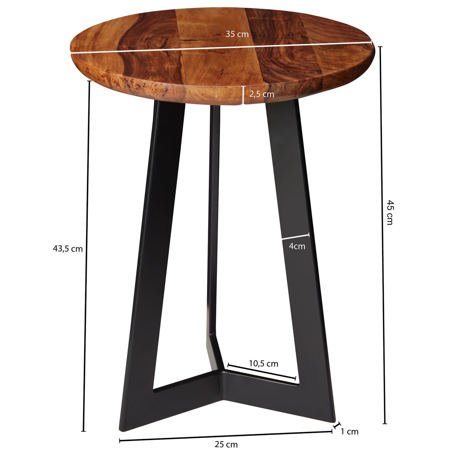 Massief houten tafel Tio lage bijzettafel