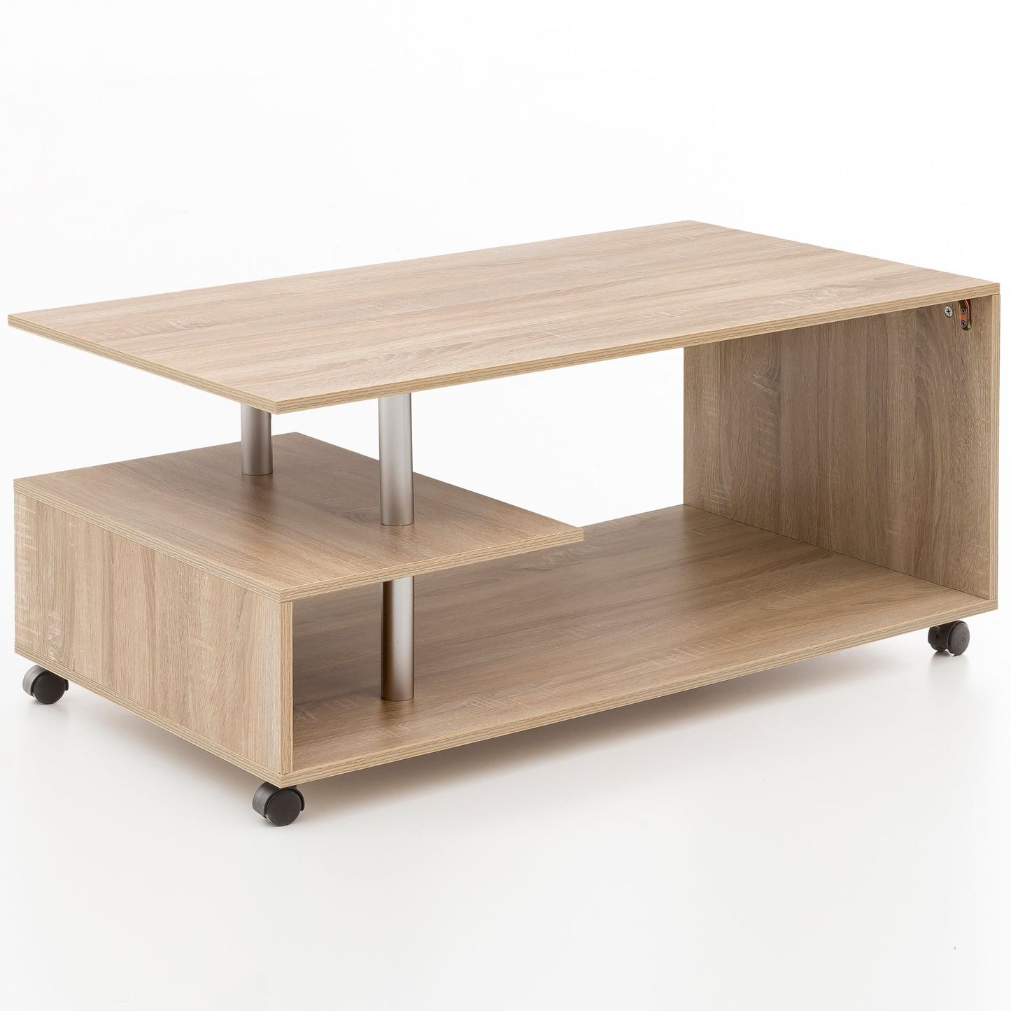 Design salontafel WL5.735 105 x 48,5 x 60 cm Sonoma Draaibaar met wielen