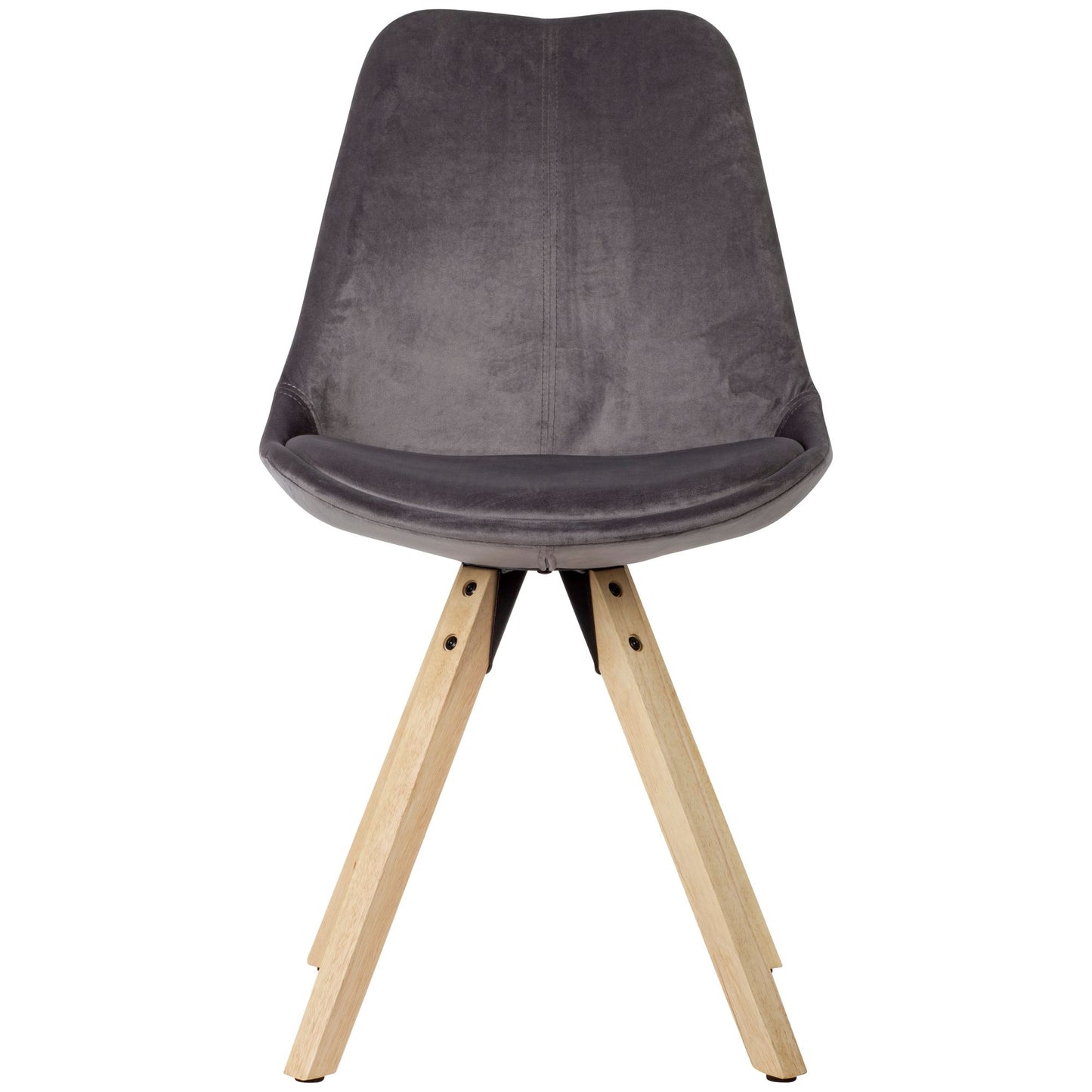 Velvet fluwelen eetkamerstoel hout (Set 2 Stuks)