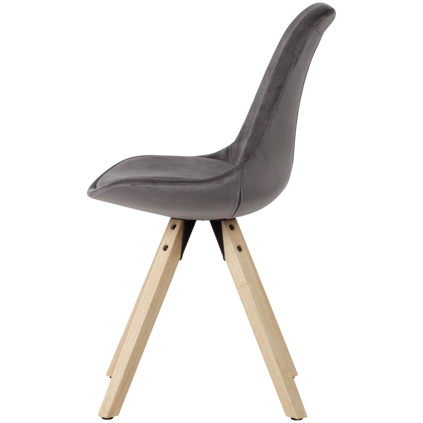 Velvet fluwelen eetkamerstoel hout (Set 2 Stuks)