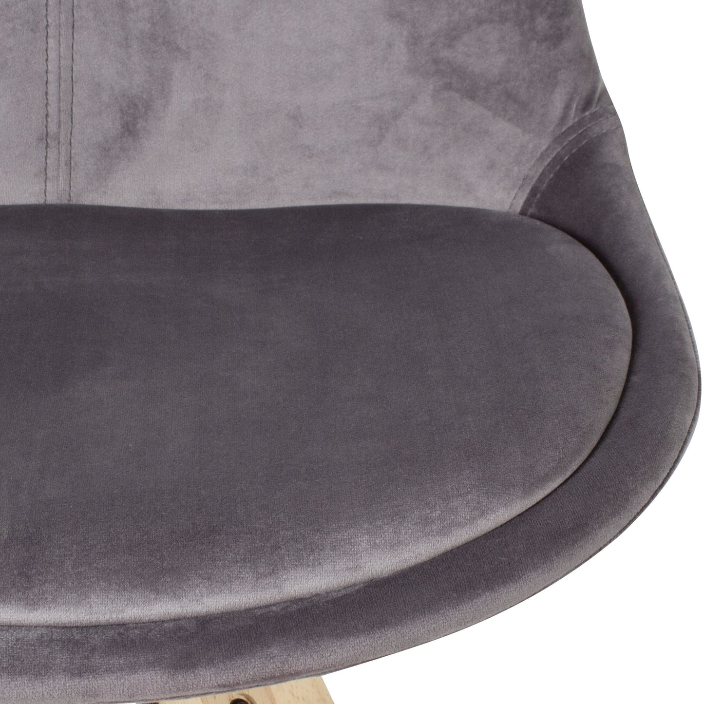 Velvet fluwelen eetkamerstoel hout (Set 2 Stuks)