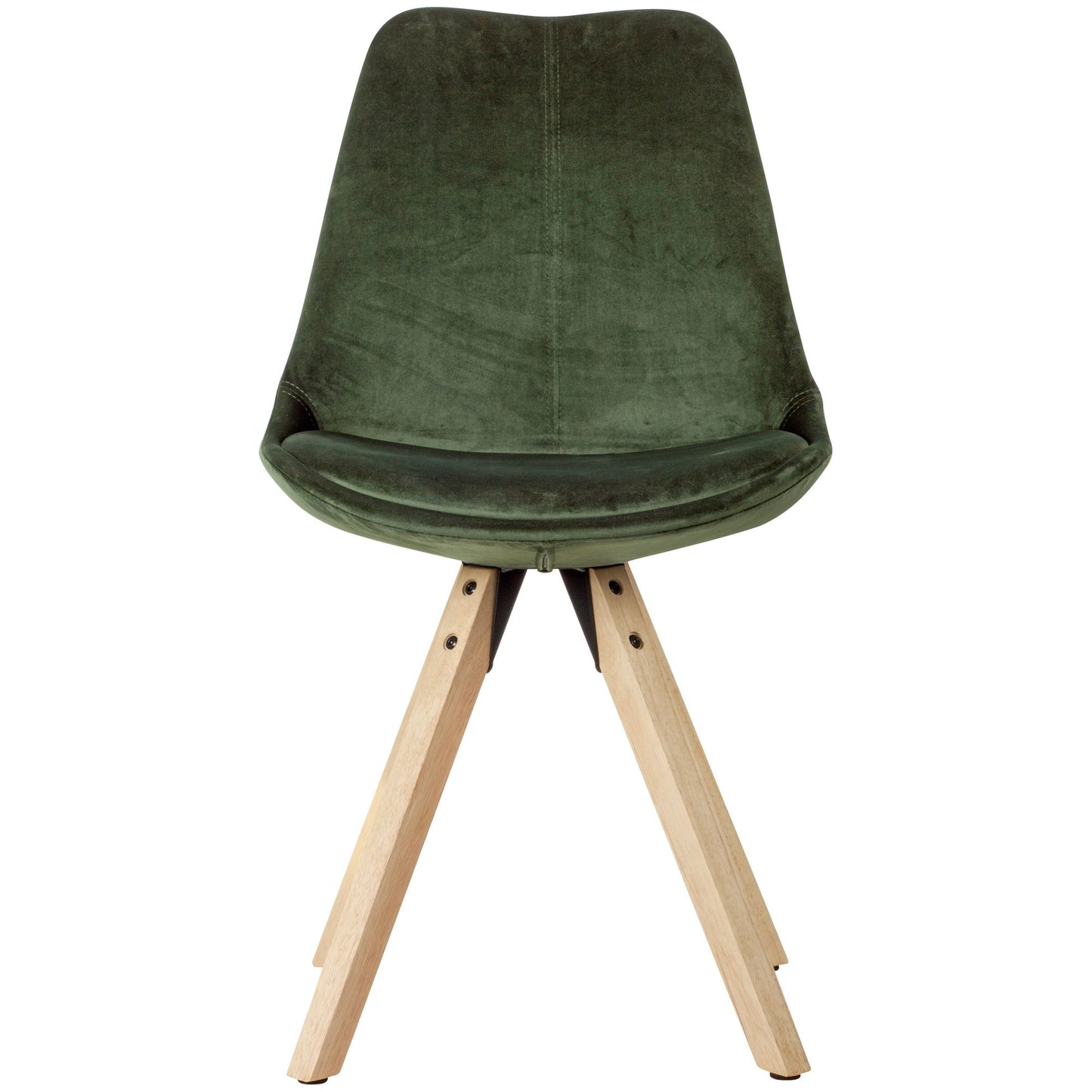 Velvet fluwelen eetkamerstoel hout (Set 2 Stuks)