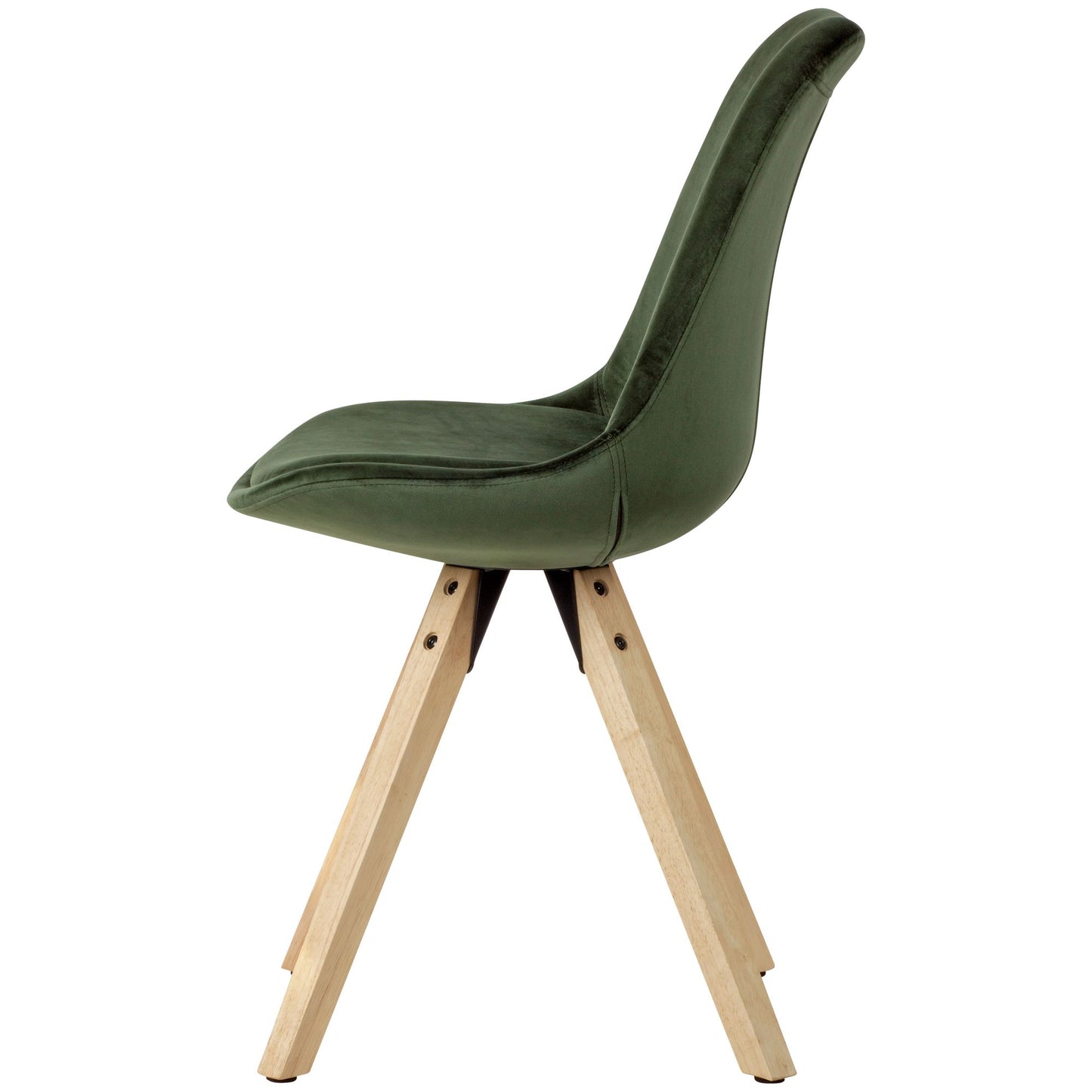 Velvet fluwelen eetkamerstoel hout (Set 2 Stuks)