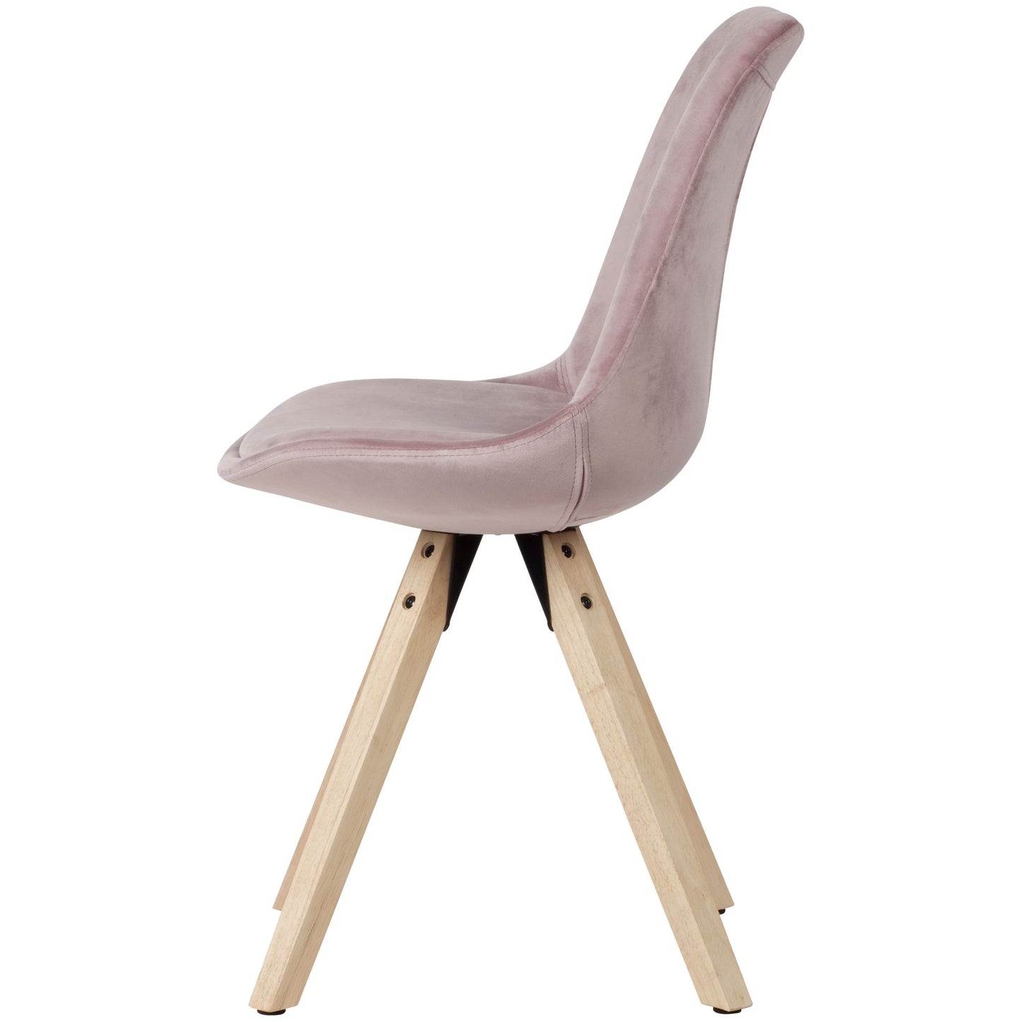 Velvet fluwelen eetkamerstoel hout (Set 2 Stuks)