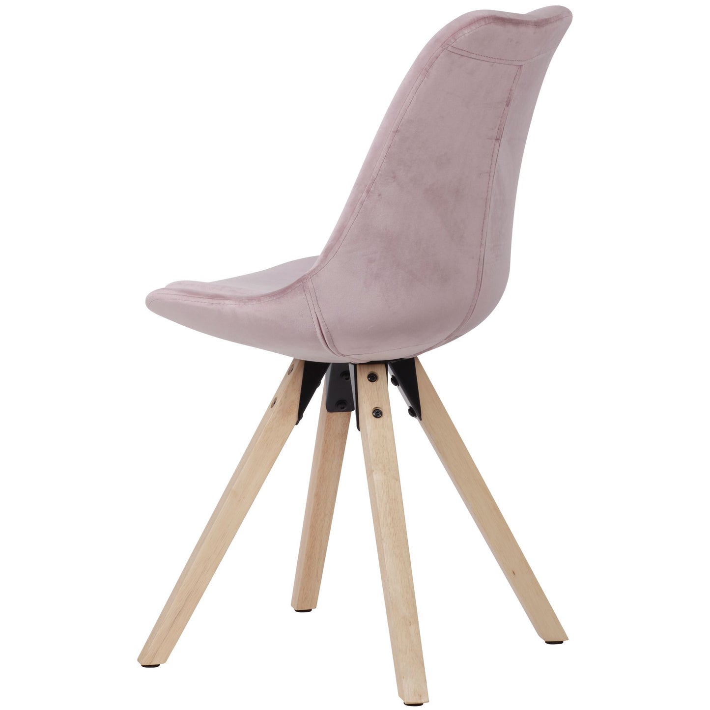 Velvet fluwelen eetkamerstoel hout (Set 2 Stuks)