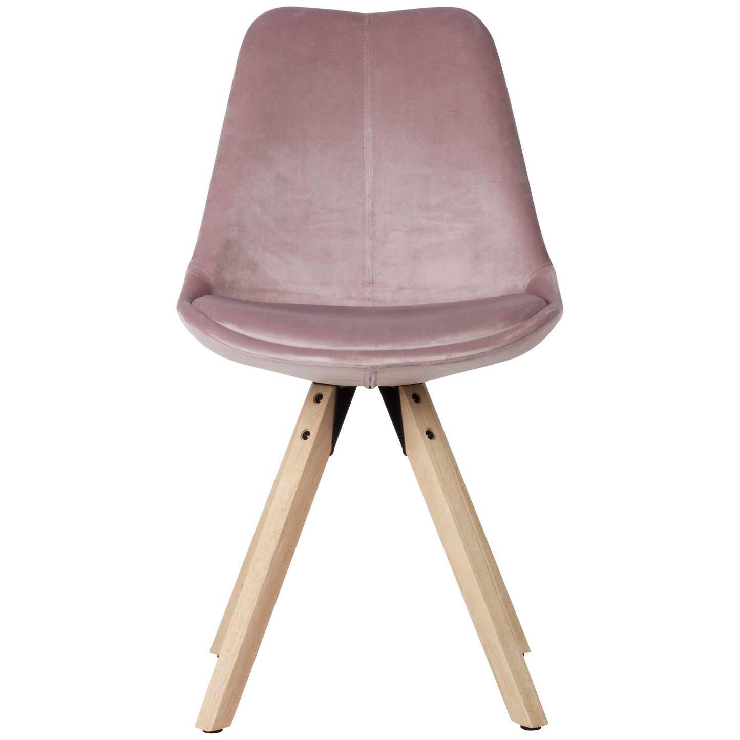 Velvet fluwelen eetkamerstoel hout (Set 2 Stuks)