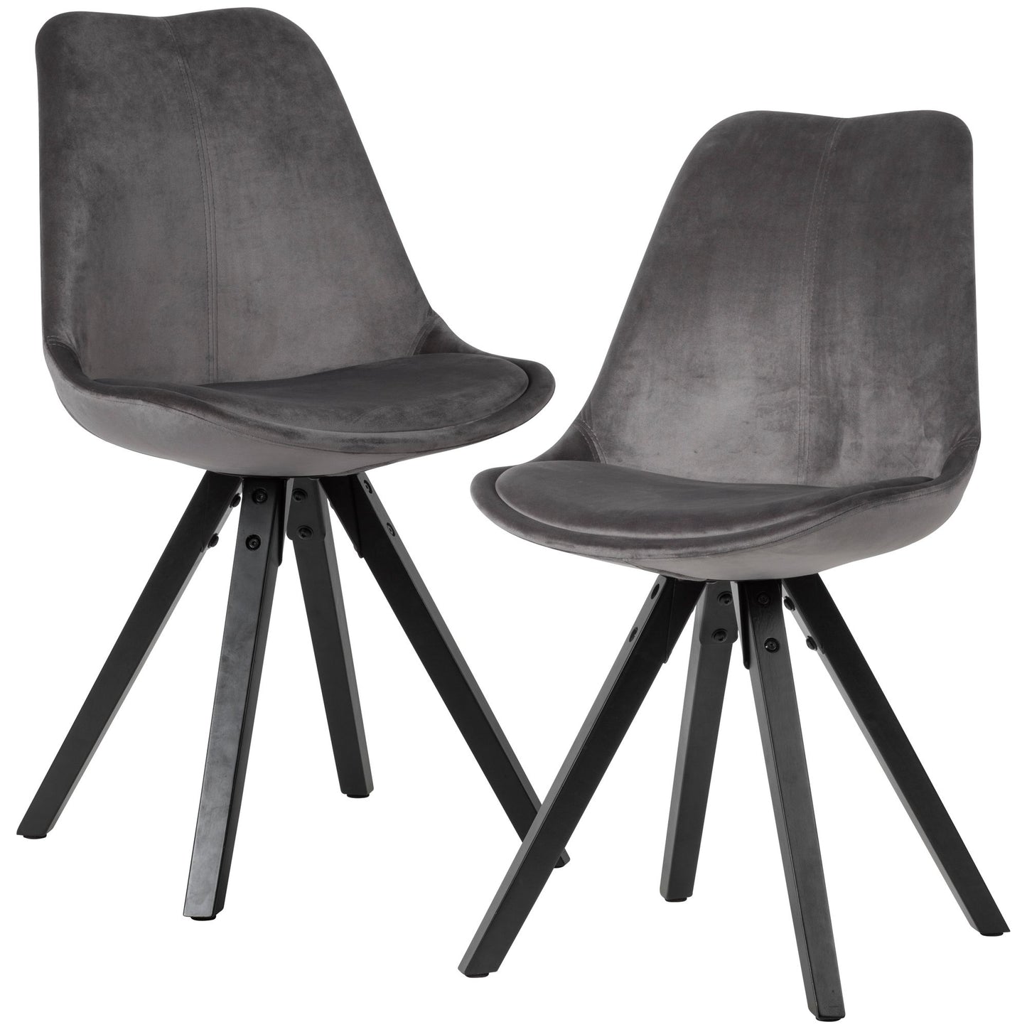 Velvet fluwelen eetkamerstoel (Set 2 Stuks)