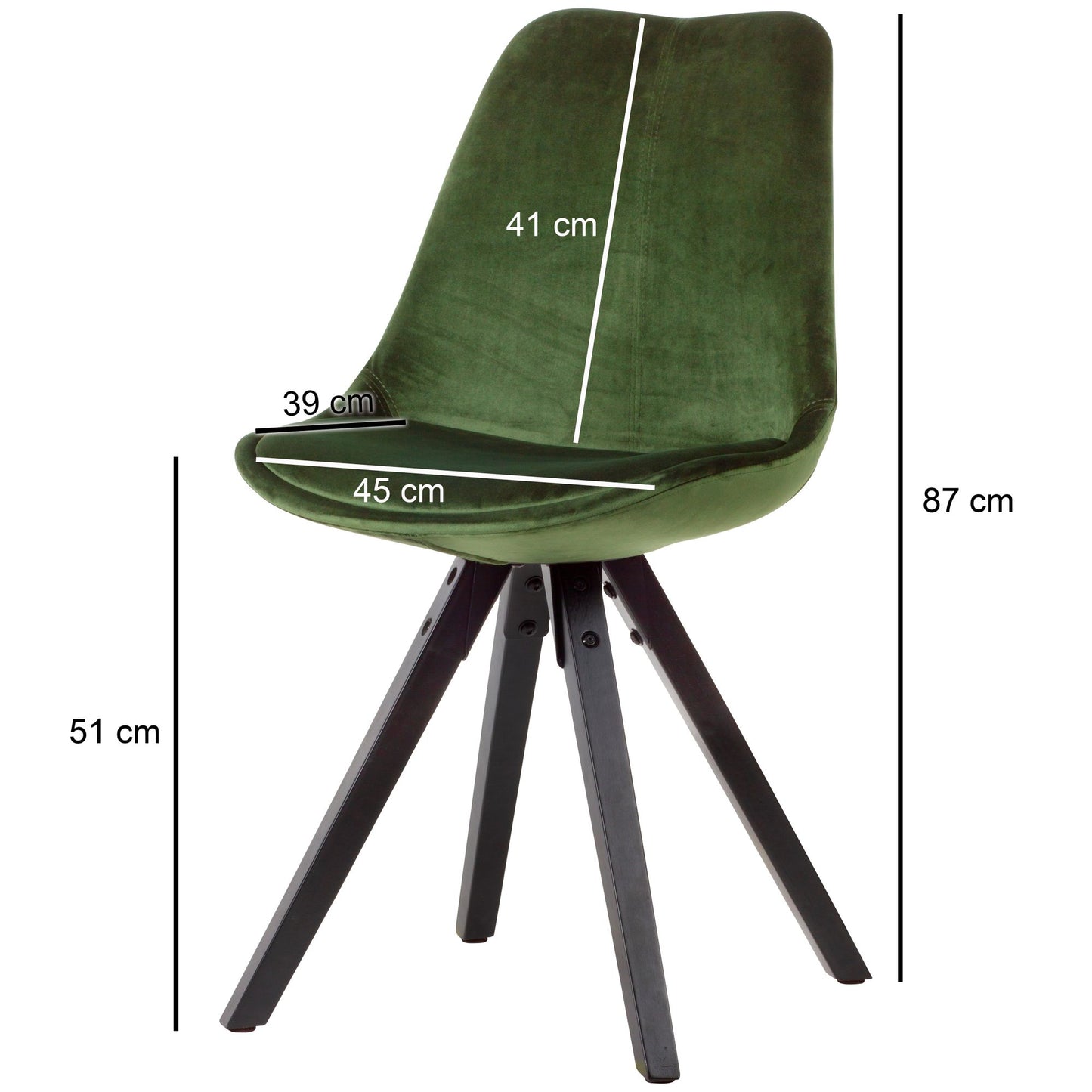 Velvet fluwelen eetkamerstoel (Set 2 Stuks)