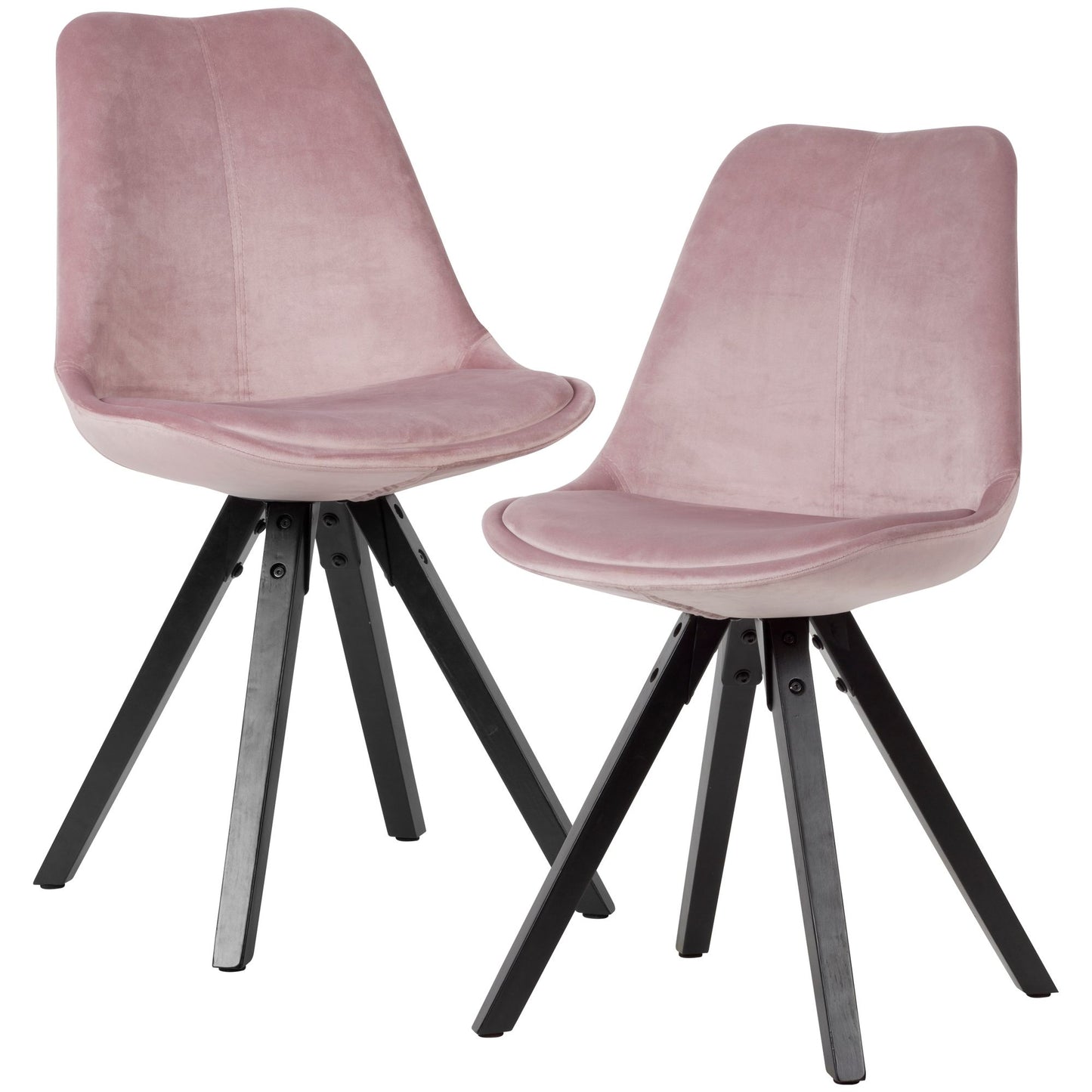 Velvet fluwelen eetkamerstoel (Set 2 Stuks)