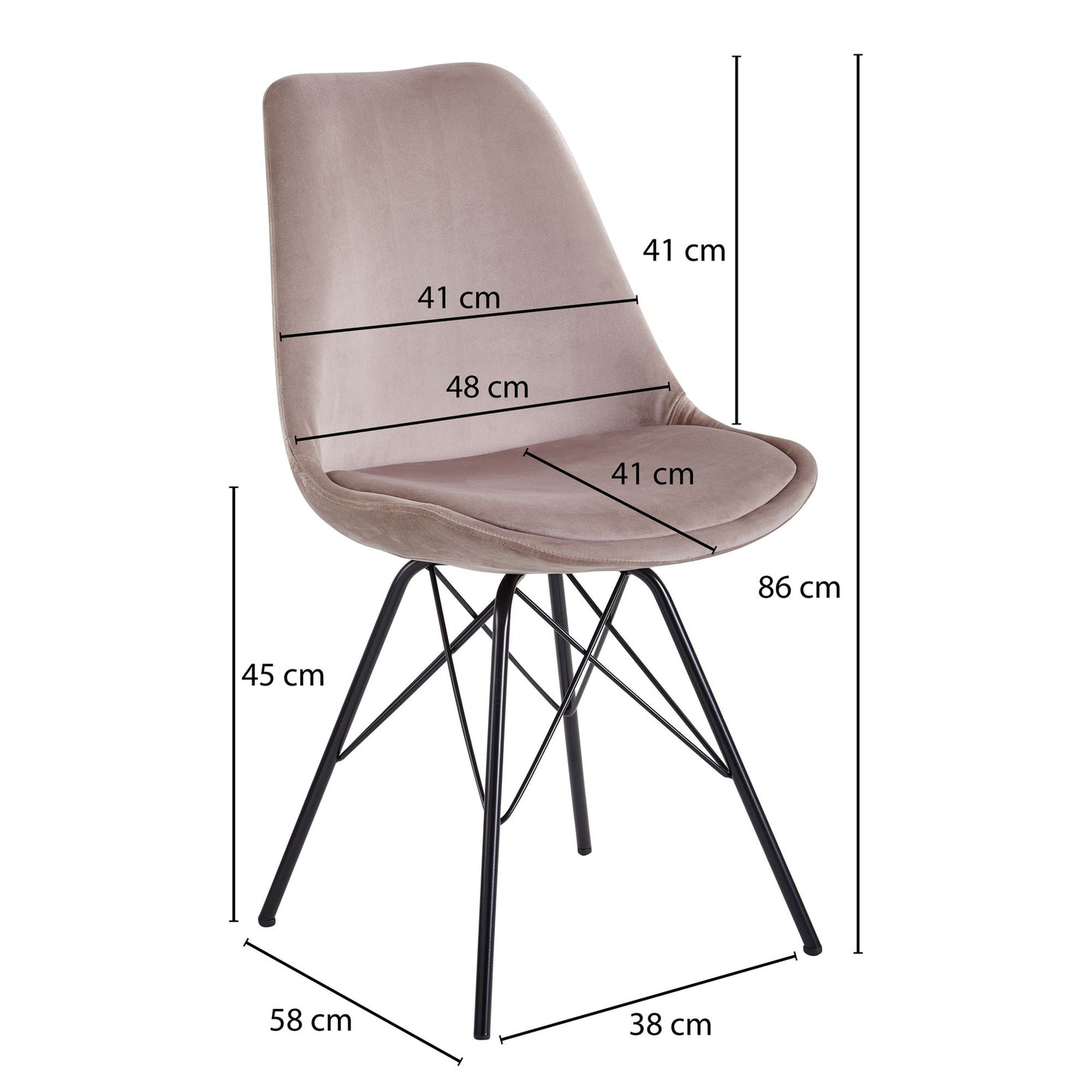 Scandinavische eetkamerstoel (Set 2 Stuks)