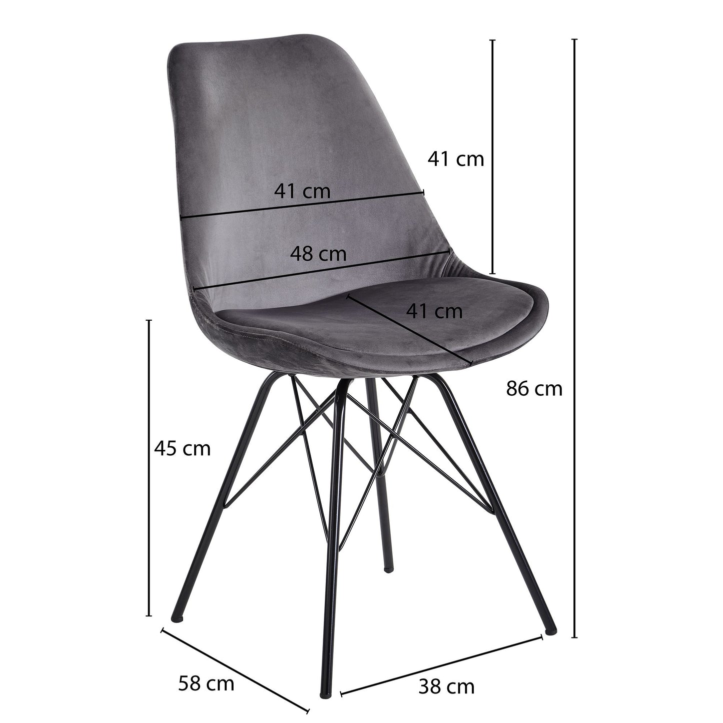 Scandinavische eetkamerstoel (Set 2 Stuks)