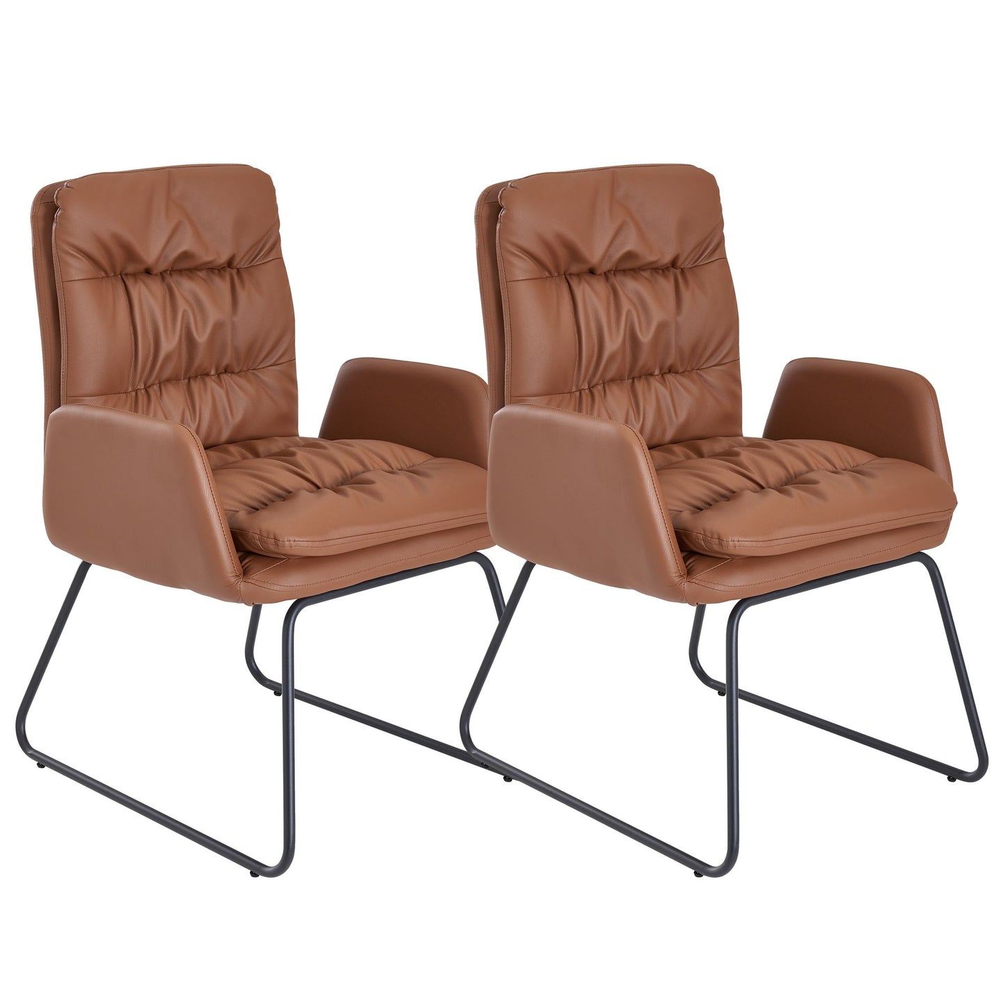 Eetkamerstoel kunstleer (Set 2 Stuks)