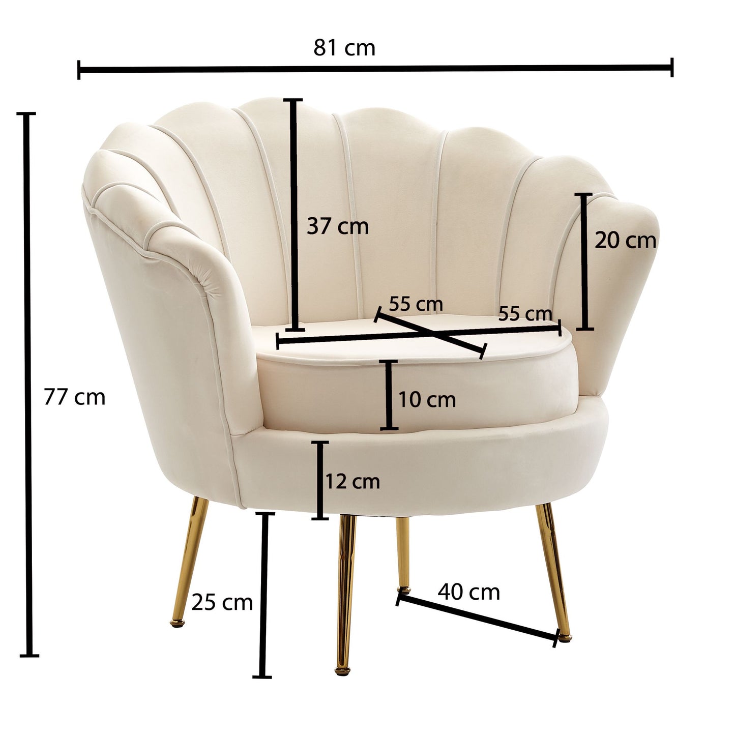 Fauteuil Shell (diverse kleuren)