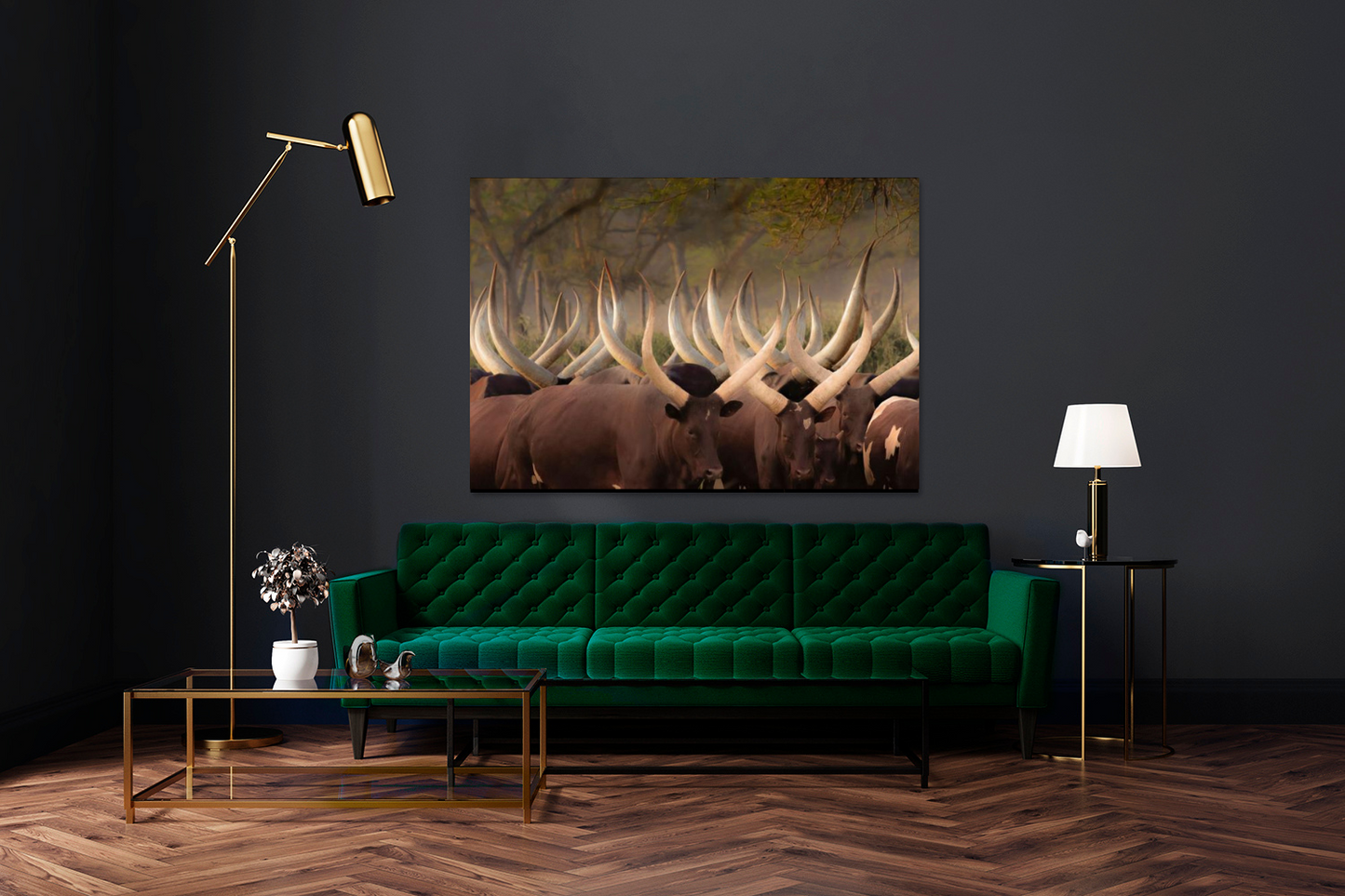 Glasschilderij Heide Koeien | Ter Halle | 120 x 80cm