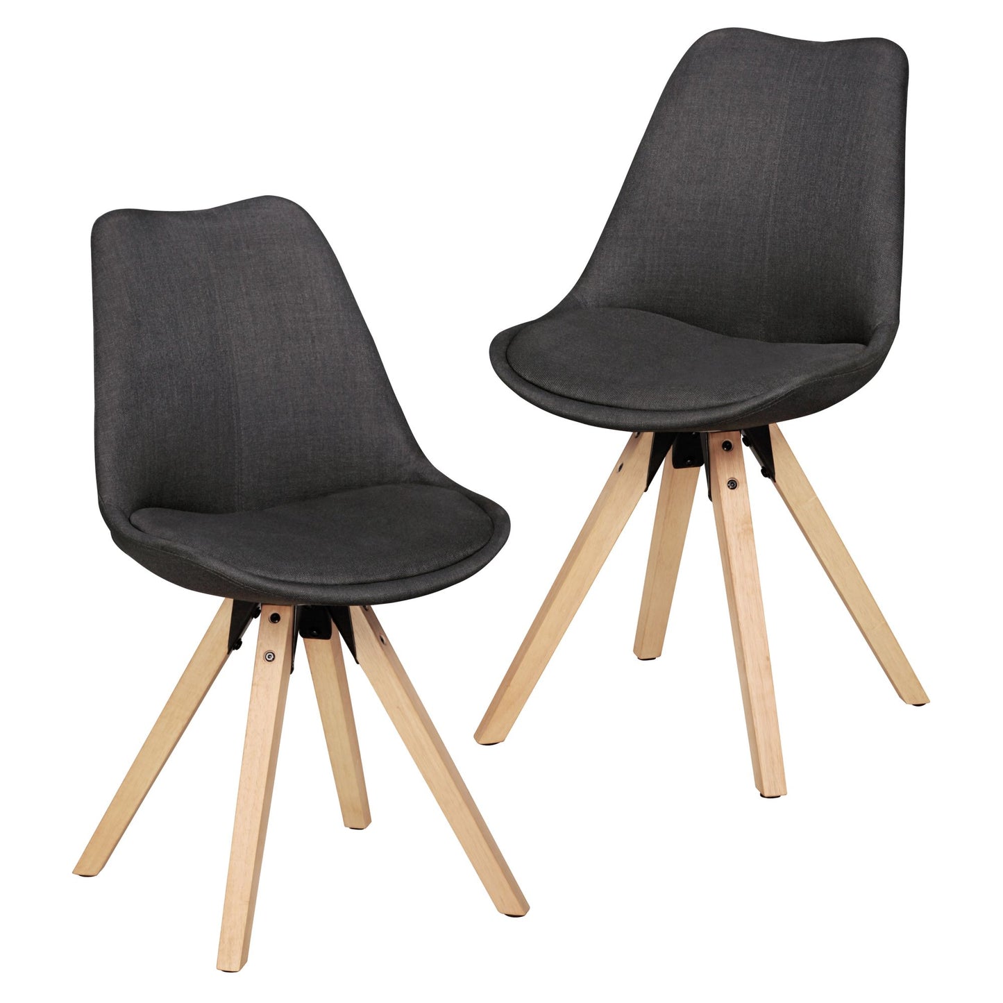Lima Stoelen Zwart (Set 2 Stuks)