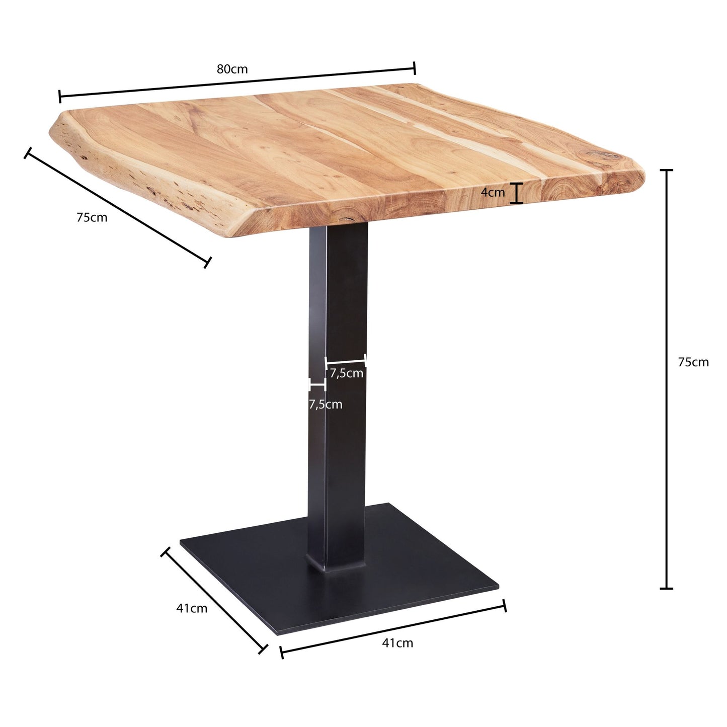 Boomstam eettafel Akazie