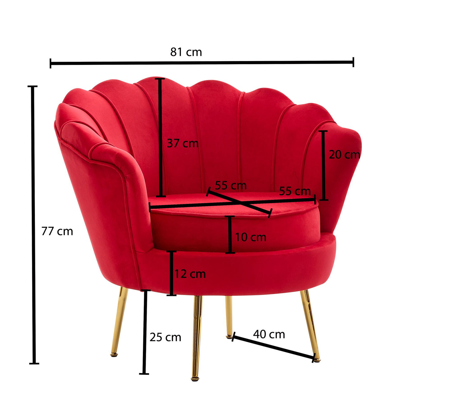 Fauteuil Shell (diverse kleuren)
