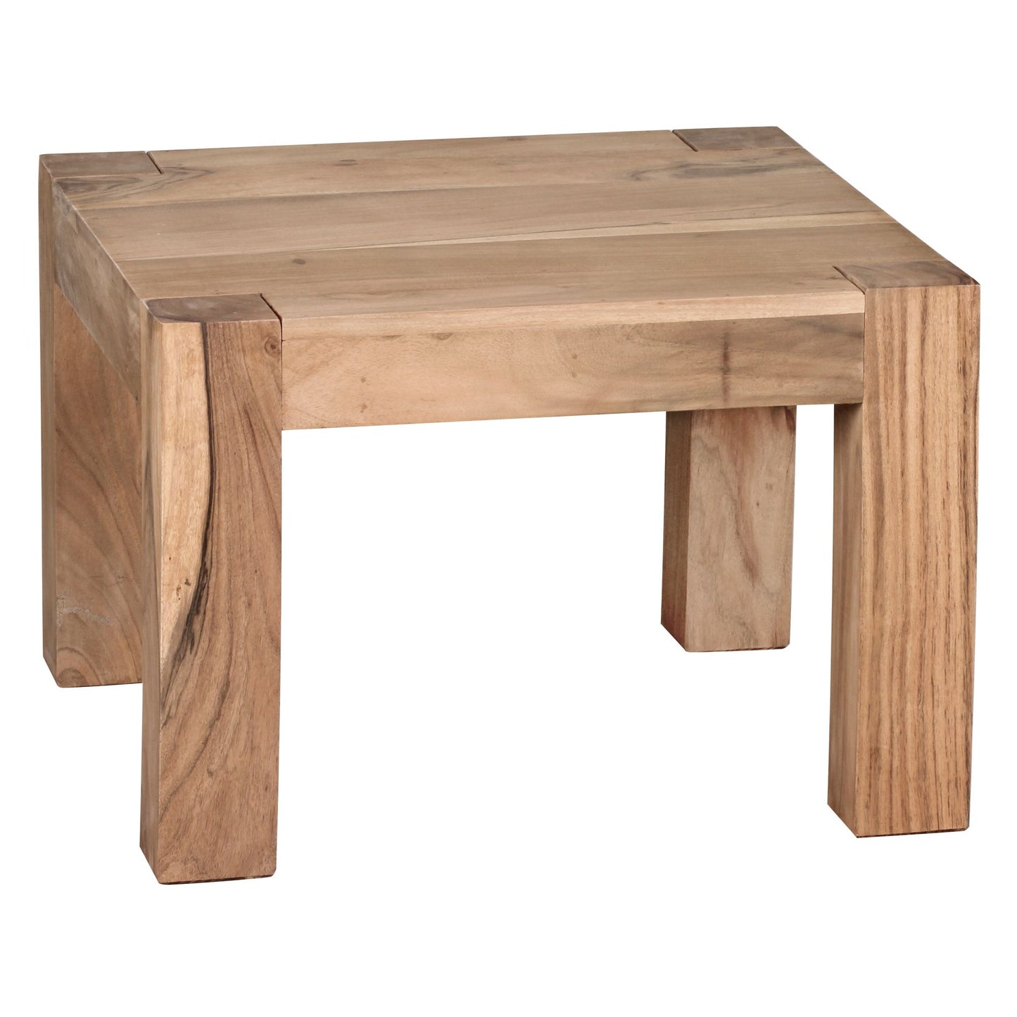 Massief houten salontafel Acacia 60 cm brede eettafel Ontwerp bruin landelijke stijl tafel natuur