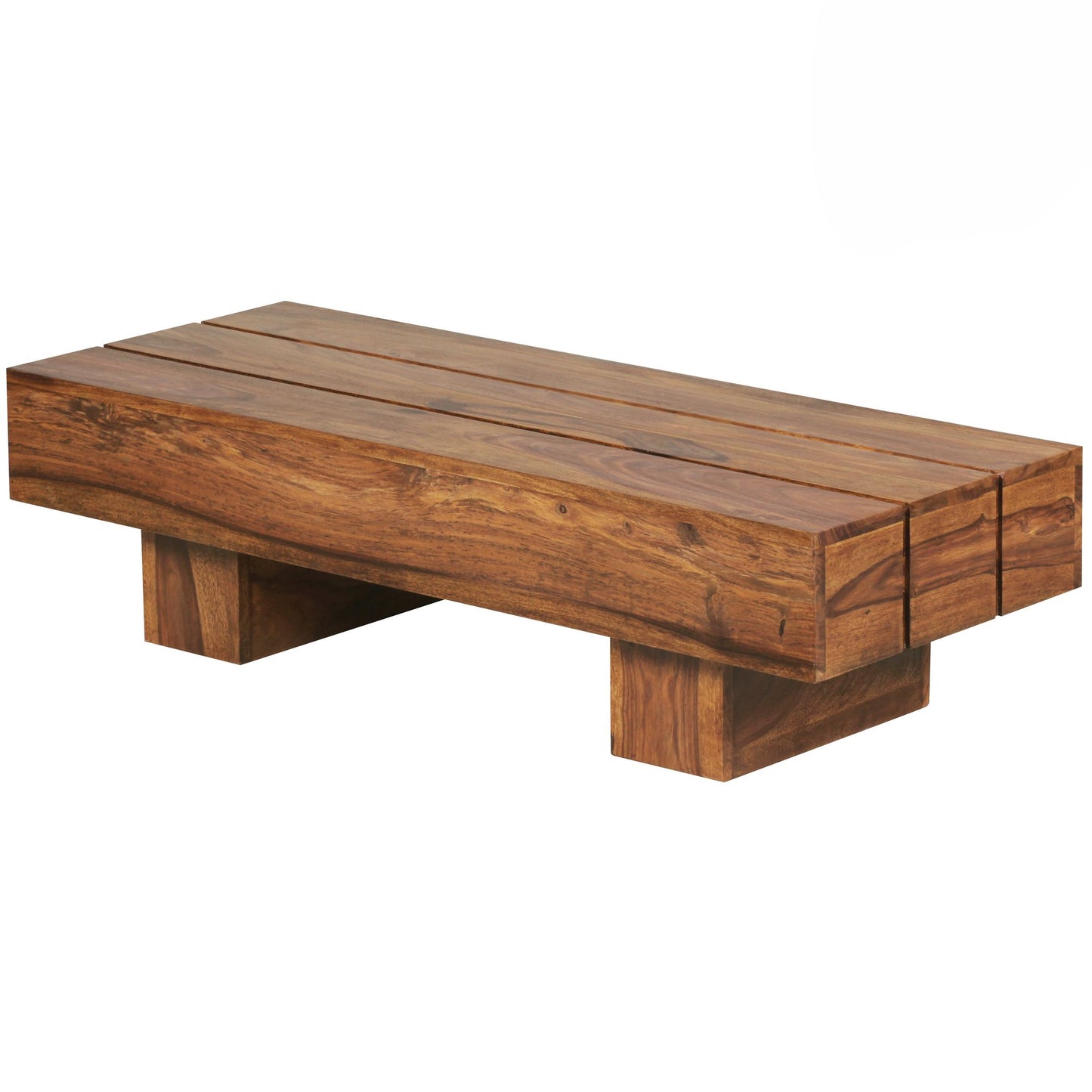 coffee table solid wood Sheesham 120cm wide design coffee table dark brown country style table