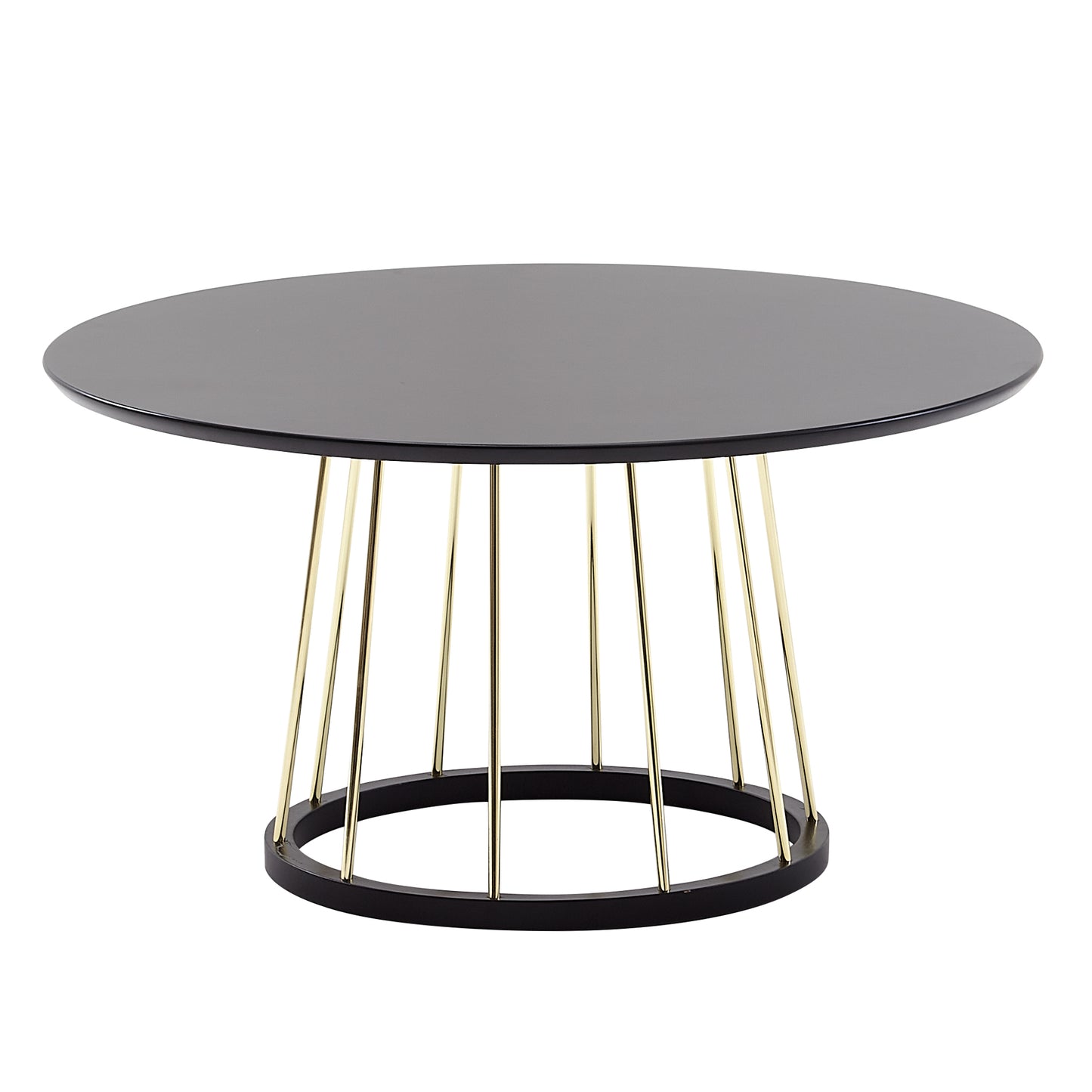 salontafel rond 80x80x42 cm zwart goud salontafel metaal modern | Ronde salontafel Salontafel | Grote salontafel | Salontafel lounge tafel