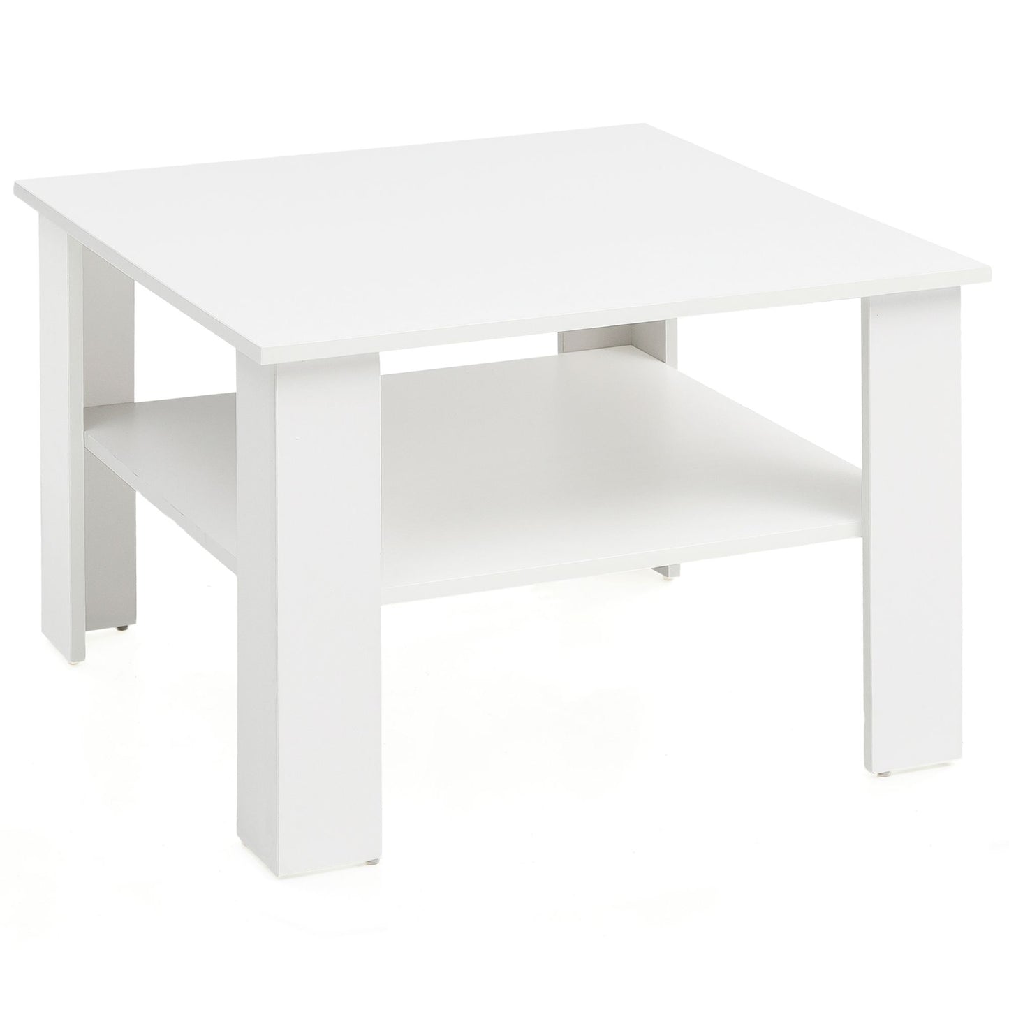 coffee table WL5.834 White 60x42x60 cm Design wooden table with shelf | Coffee table Coffee table | Coffee table Coffee table | Coffee table Stubentisch with storage space | Living room with table