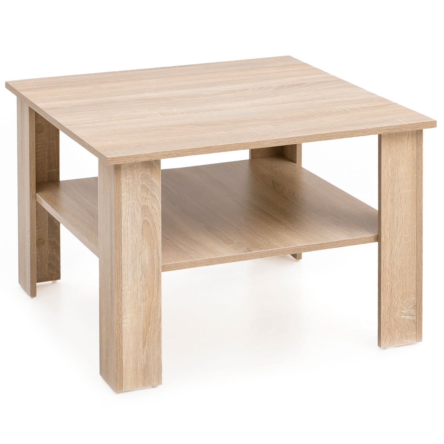 Salontafel Sonoma eiken 60x42x60 cm Design houten tafel met plank | Salontafel Koffietafel | Salontafel Salontafel | Salontafel Stubentisch met opbergruimte | Woonkamer met tafel
